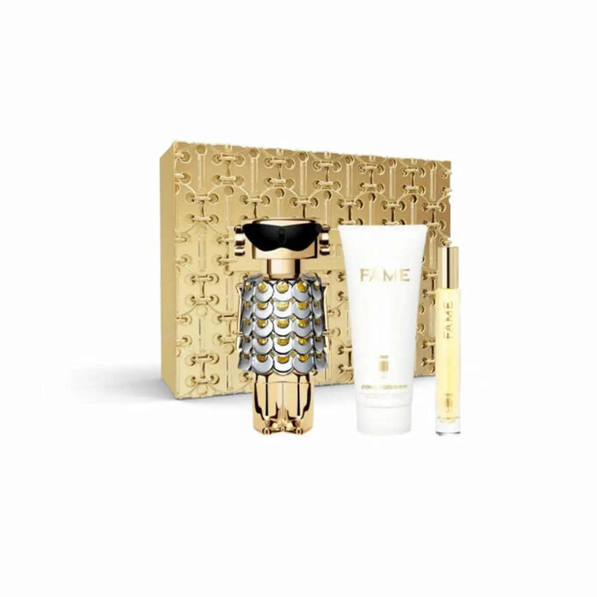 Fame 3-Piece Gift Set Women Edp 2.7 oz Travel Spray Lotion by Paco Rabanne
