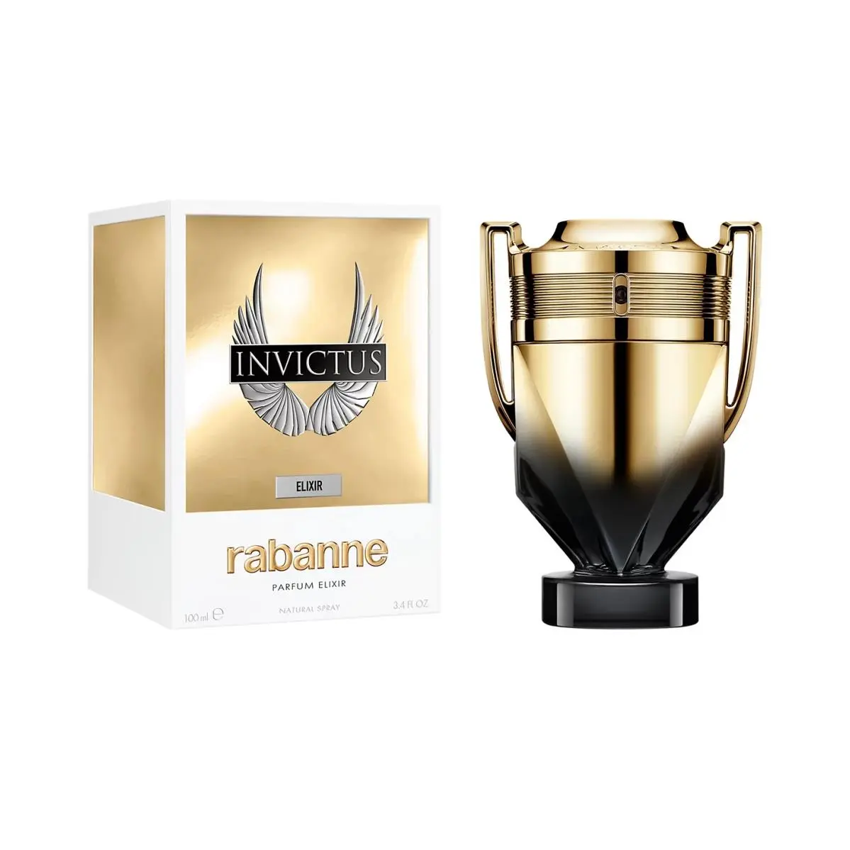 Invictus Victory Elixir Parfum  3.4oz Parfum Men Box by Paco Rabanne