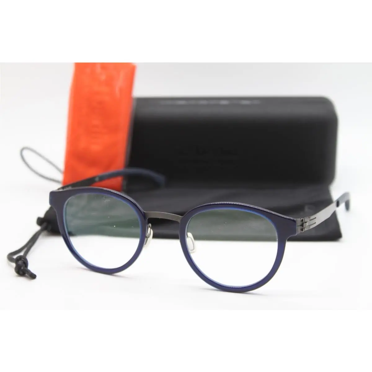 IC Berlin Jangma Cobalt Blue Graphite Eyeglasses W/case 46-24