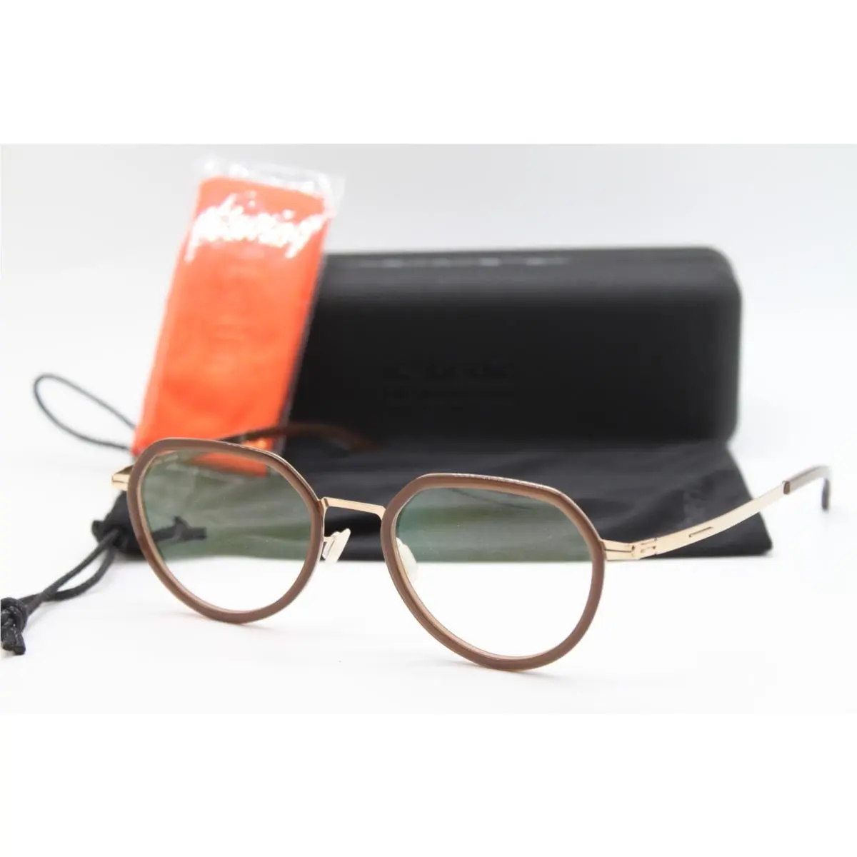 IC Berlin Model Ostro Rose Gold Brown Eyeglasses W/case 49-21