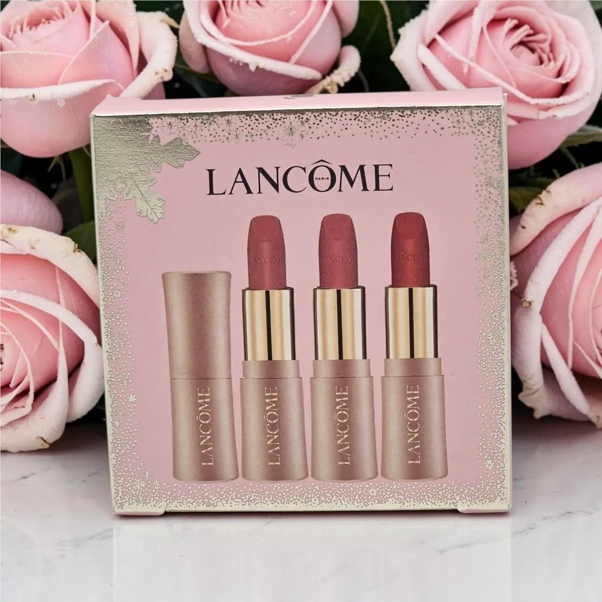3 Pack Lancome L’absolu Rouge Intimatte Mini Lipstick Limited Edition Set Pinks