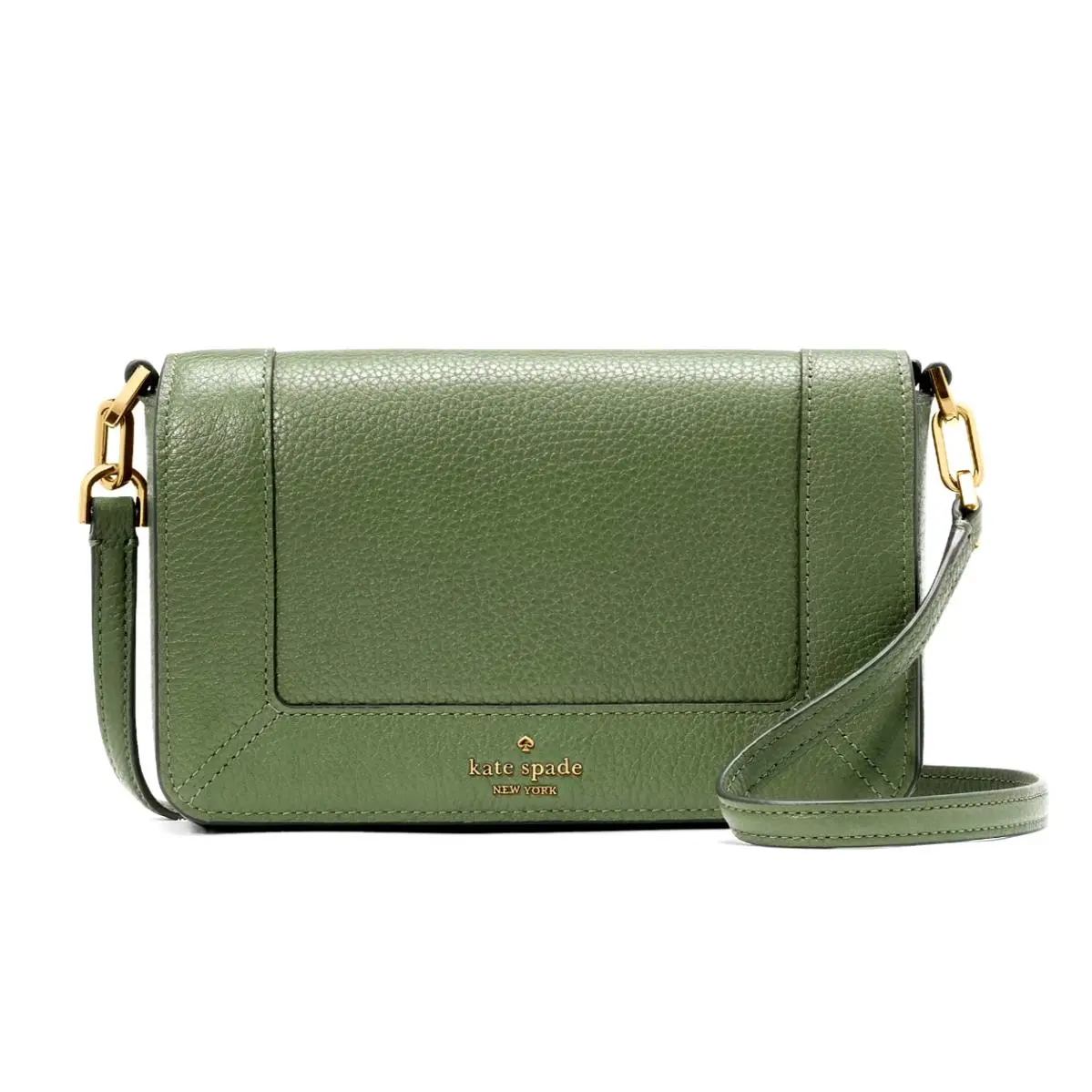 New Kate Spade Lena Mini Flap Crossbody Pebble Leather Romaine