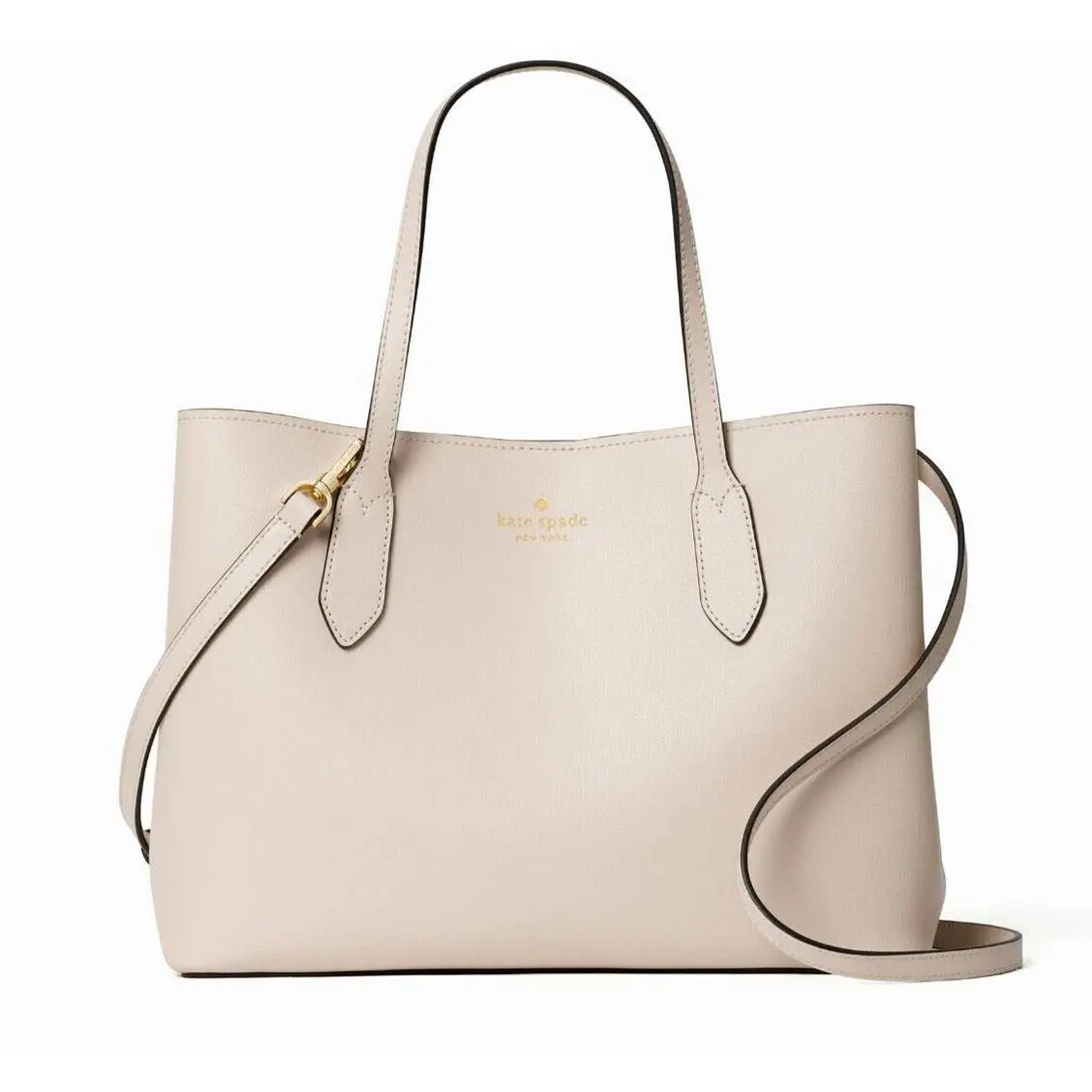 New Kate Spade Harper Satchel Grain Leather Tusk with Dust Bag