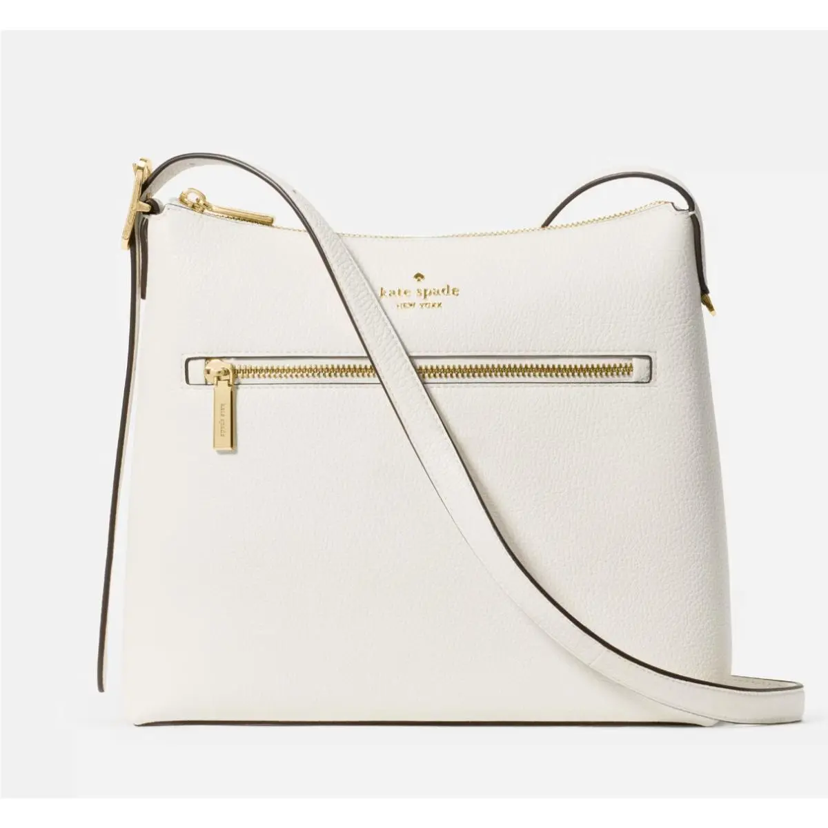New Kate Spade 454 Large Swingpack Buckle Crossbody Pebble Leather Meringue