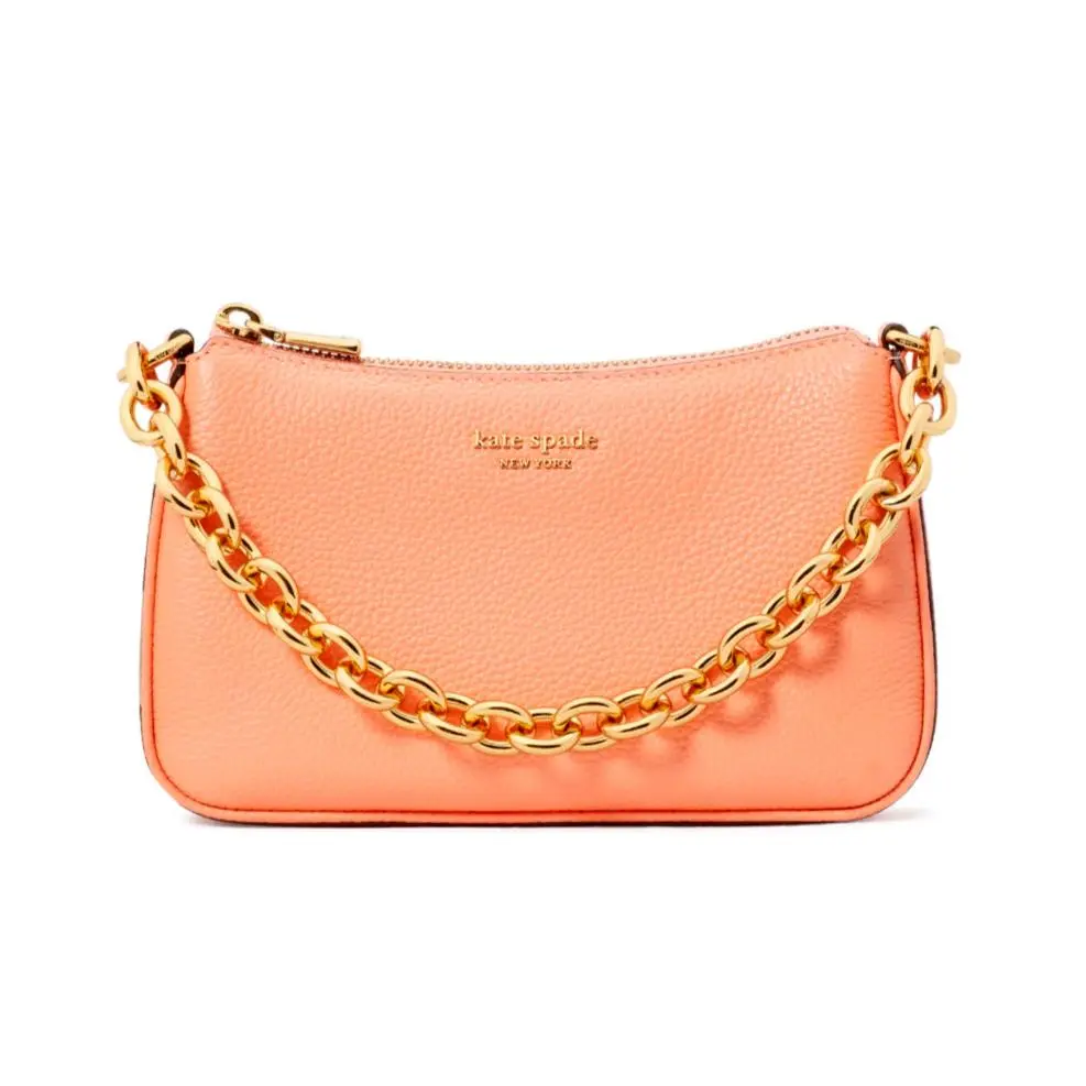 New Kate Spade Jolie Small Convertible Pebble Leather Crossbody Melon Ball