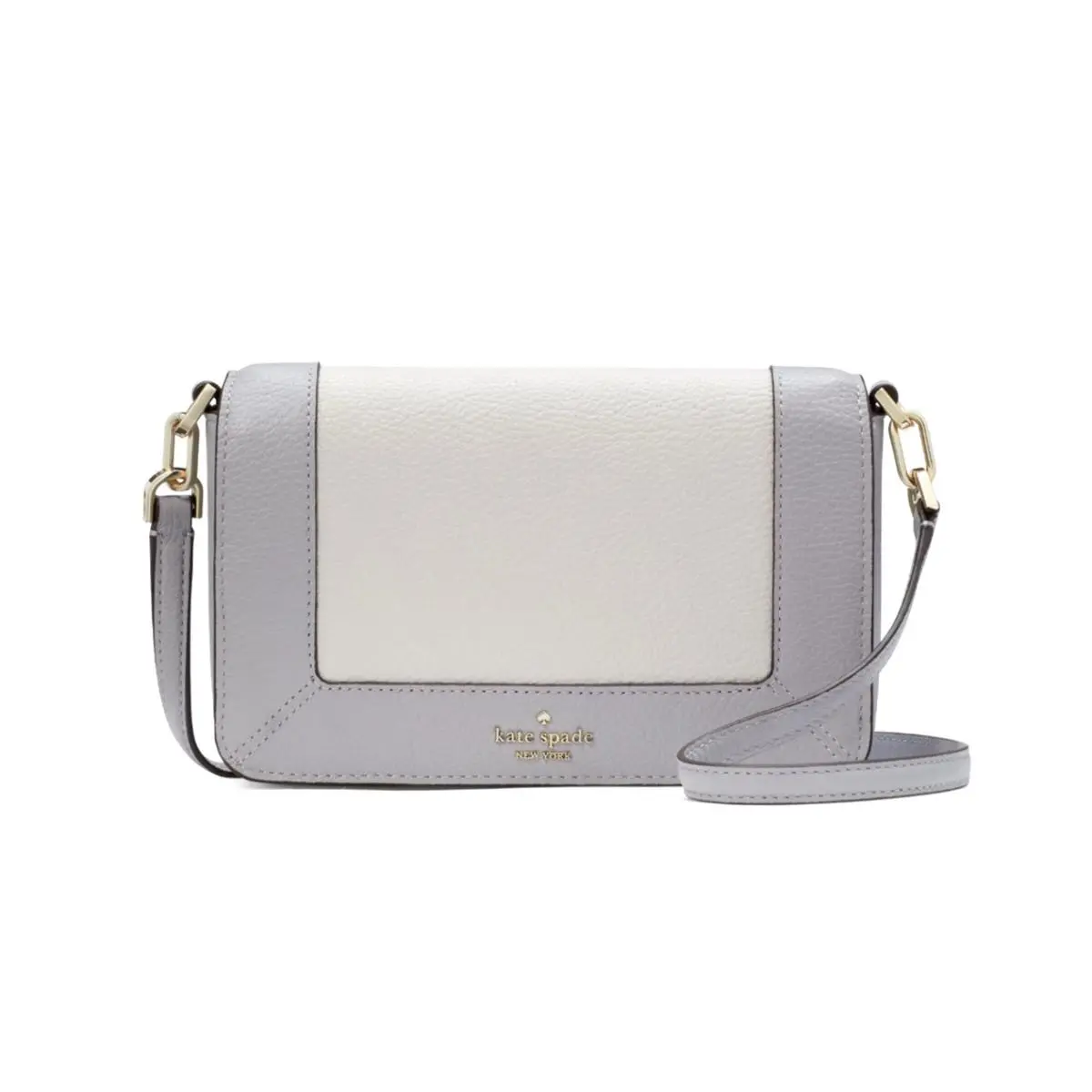 New Kate Spade Lena Colorblock Mini Flap Crossbody Mountain Grey Multi