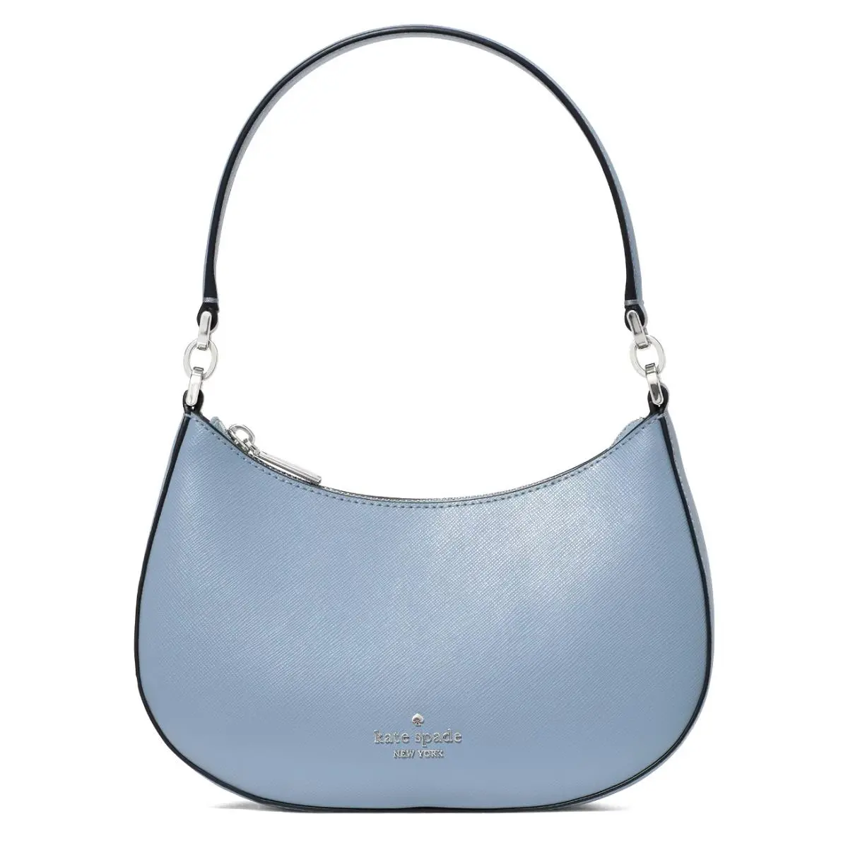 New Kate Spade Paige Shoulder Bag Saffiano Leather Muted Blue with Dust Bag