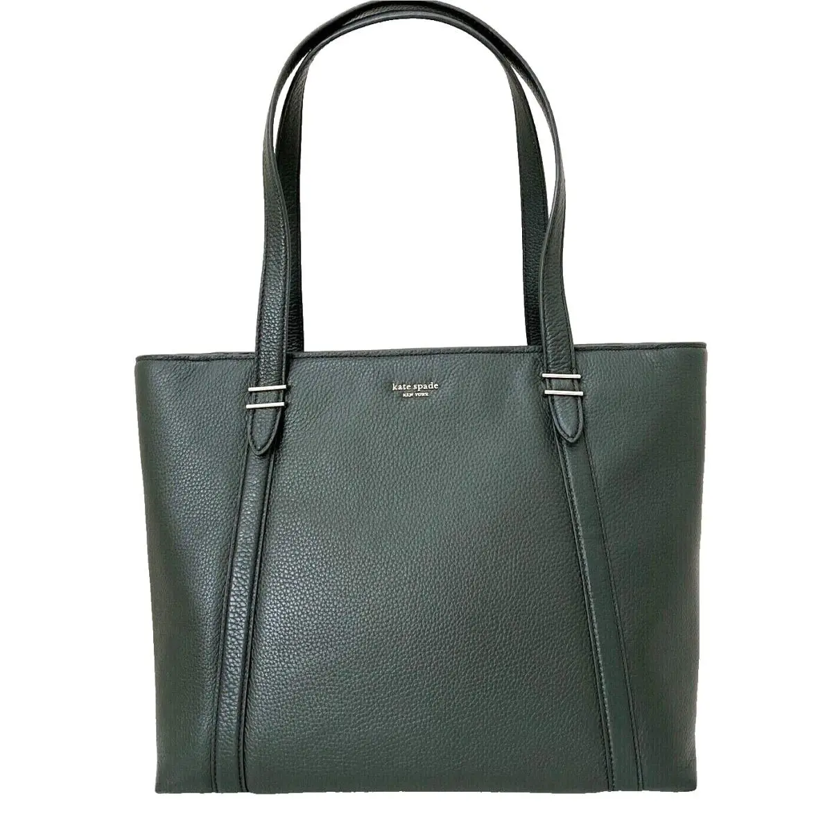 New Kate Spade Chandra Oakwood Street Pebble Leather Deep Evergreen