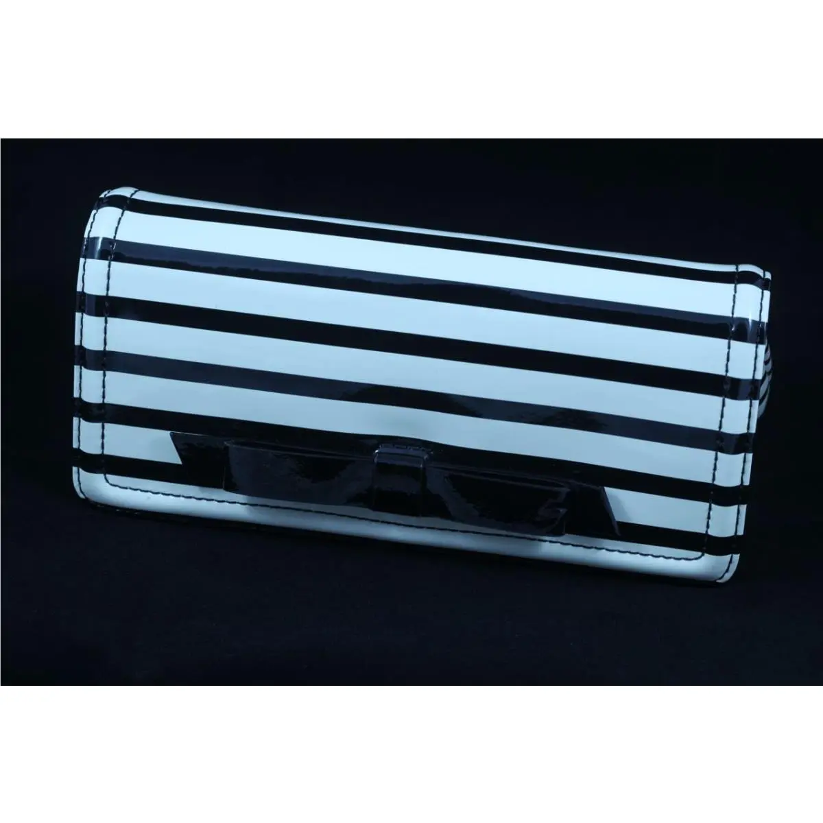 Kate Spade Keira WKRU2664 Chelsea Park Patent Stripe Clutch