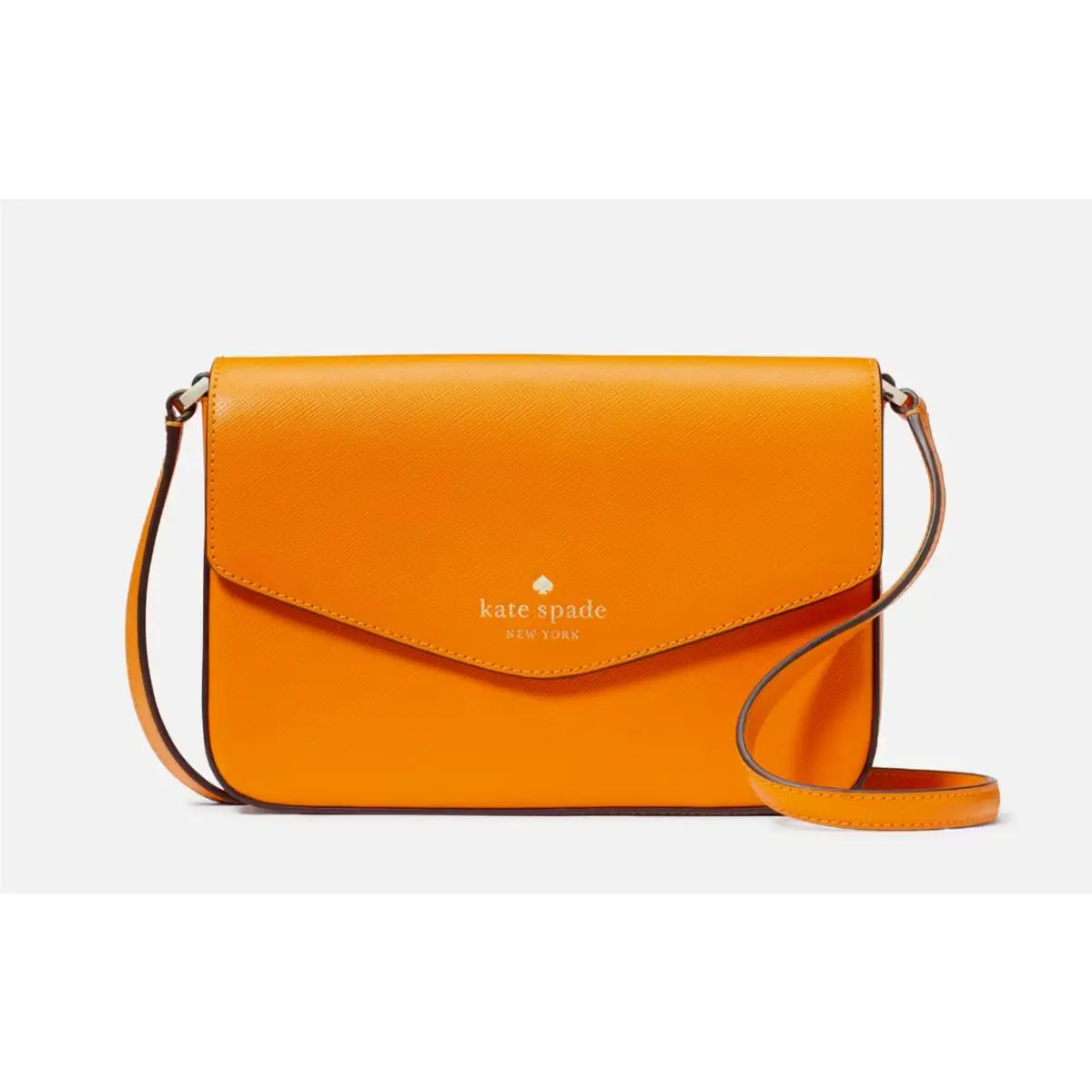 New Kate Spade Sadie Envelope Crossbody Turmeric Root with Dust Bag