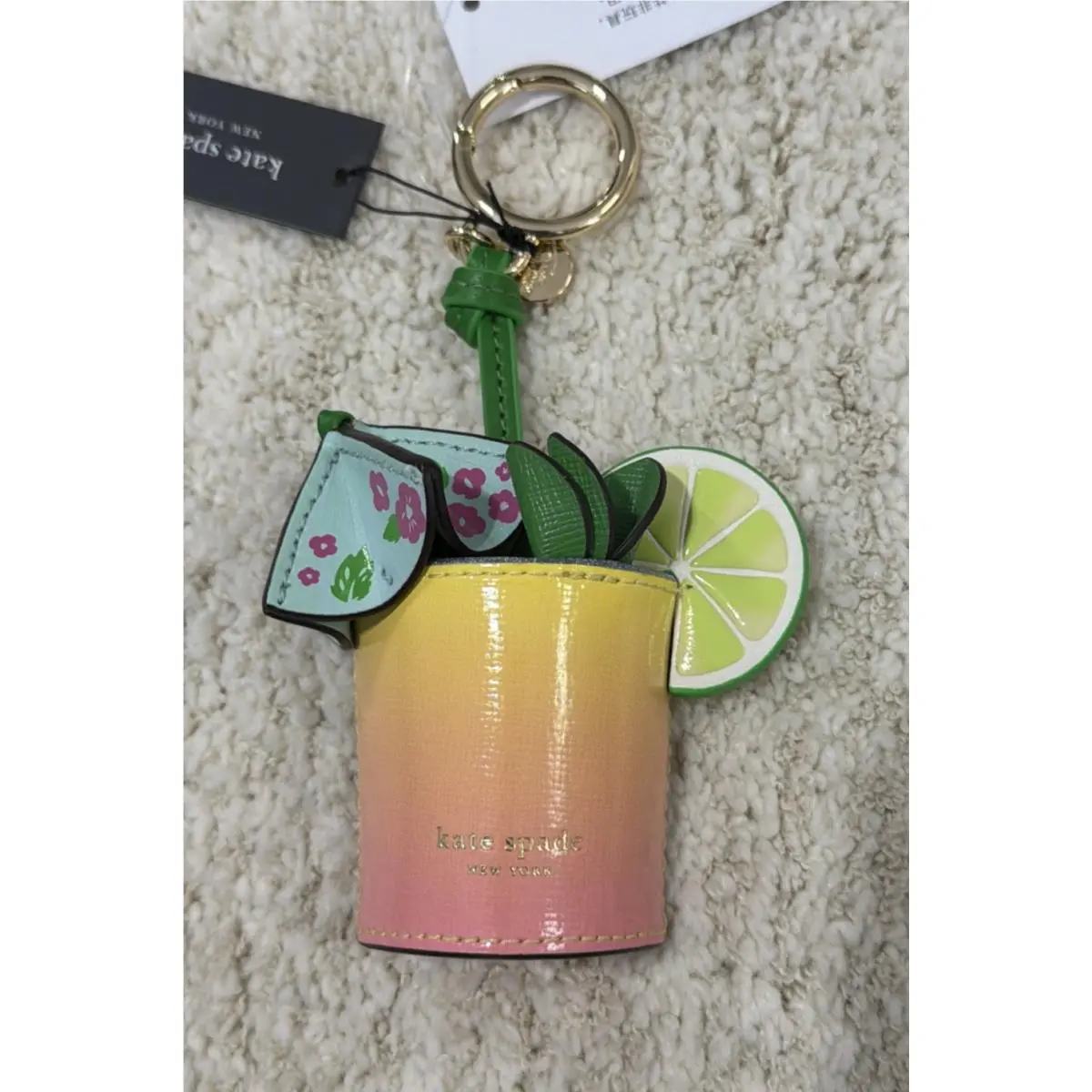 New  Playa Ombre 3d Bag Charm Key Fob Keycha by Kate Spade