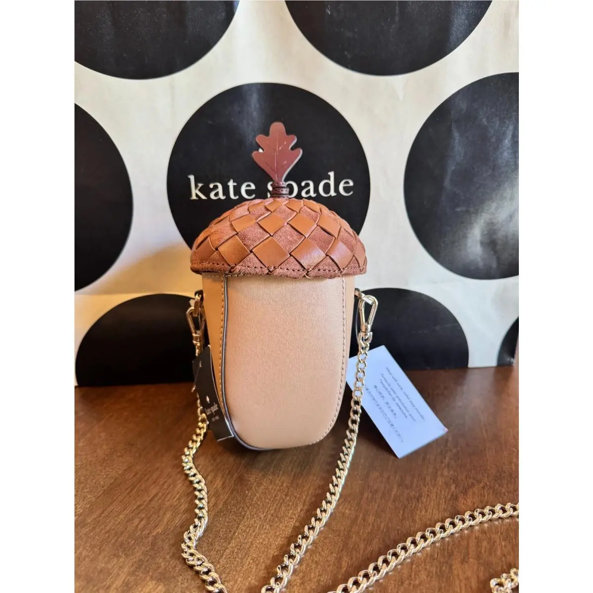 Kate Spade Take a Hike 3D Acorn Crossbody Purse Limited Edition Novelty Bag