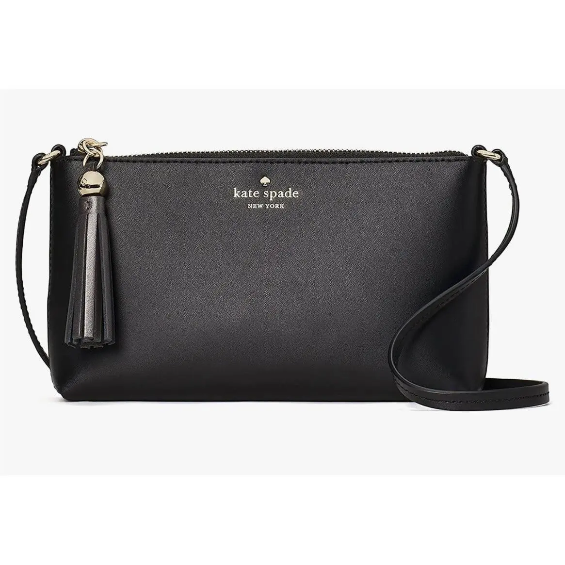 New Kate Spade Amy Ivy Street Crossbody Smooth Leather Black with Dust Bag