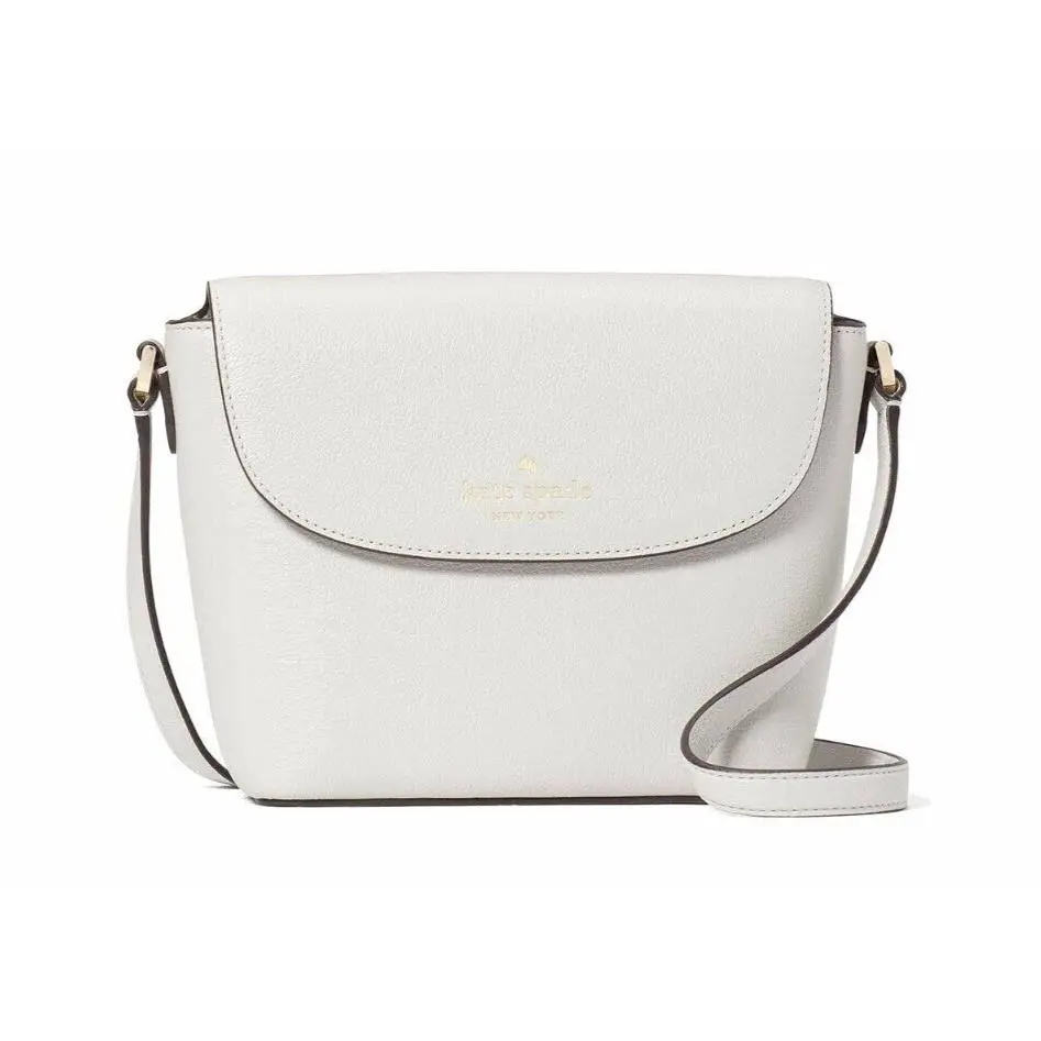 New Kate Spade Emmie Flap Crossbody Leather Quill Grey with Dust Bag