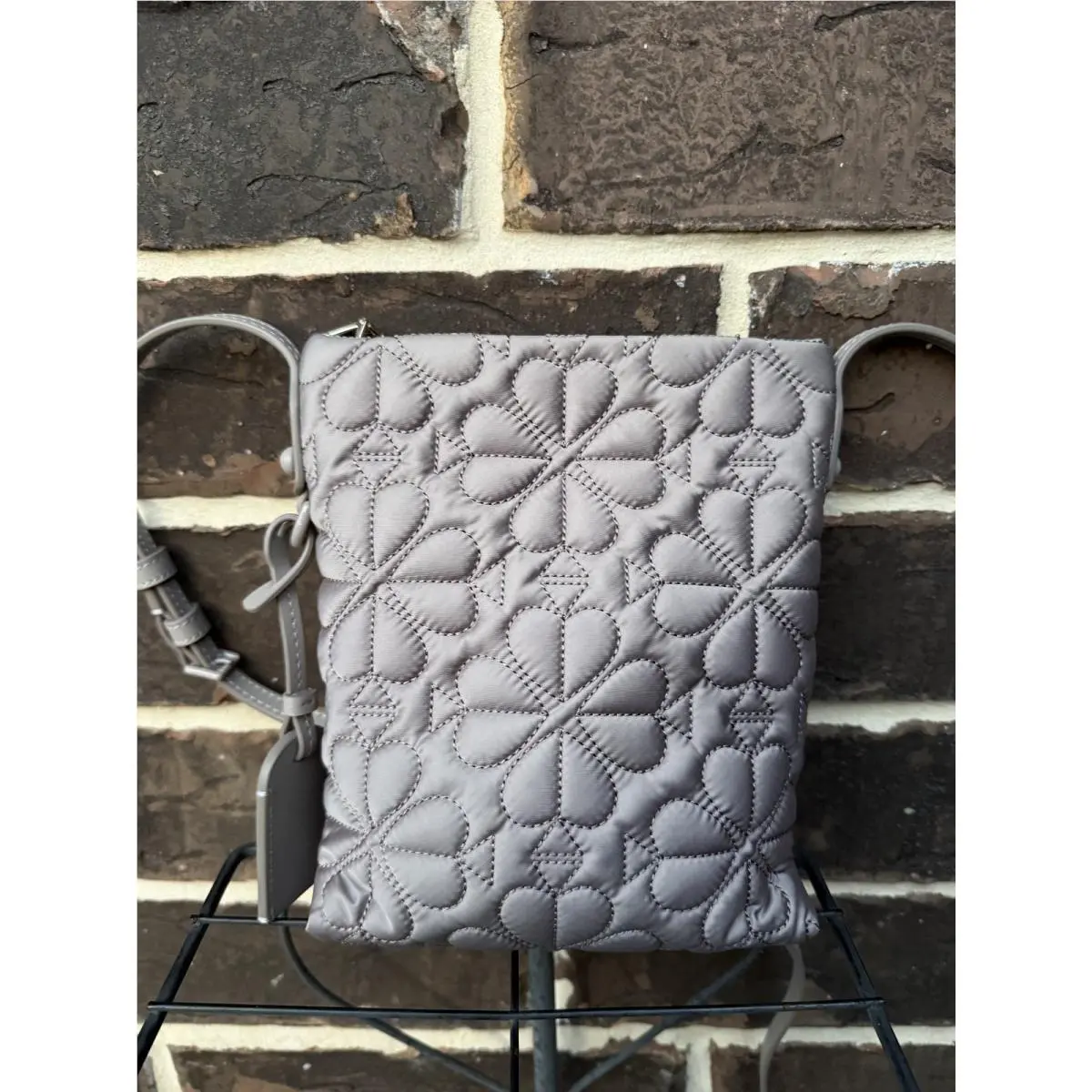 Kate Spade Tilly Quilted Small Crossbody Bag Citi Scape Purplish Grey
