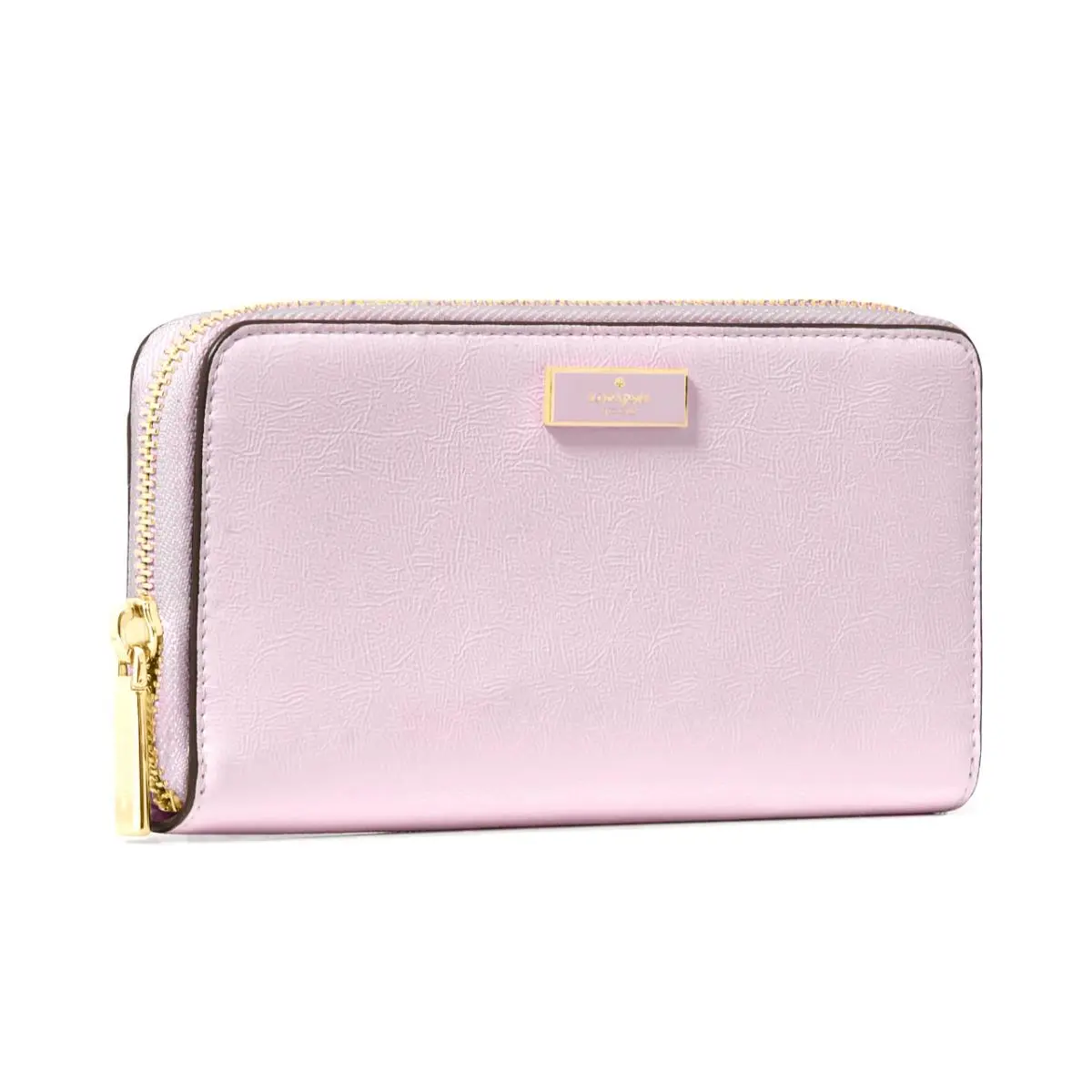 New Kate Spade Bridget Crinkle Patent Large Continental Wallet Lilac Moonlight
