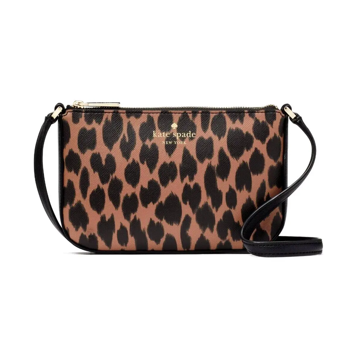 New Kate Spade Schuyler Small Crossbody Leopard Spotted Animal Print / Dust Bag