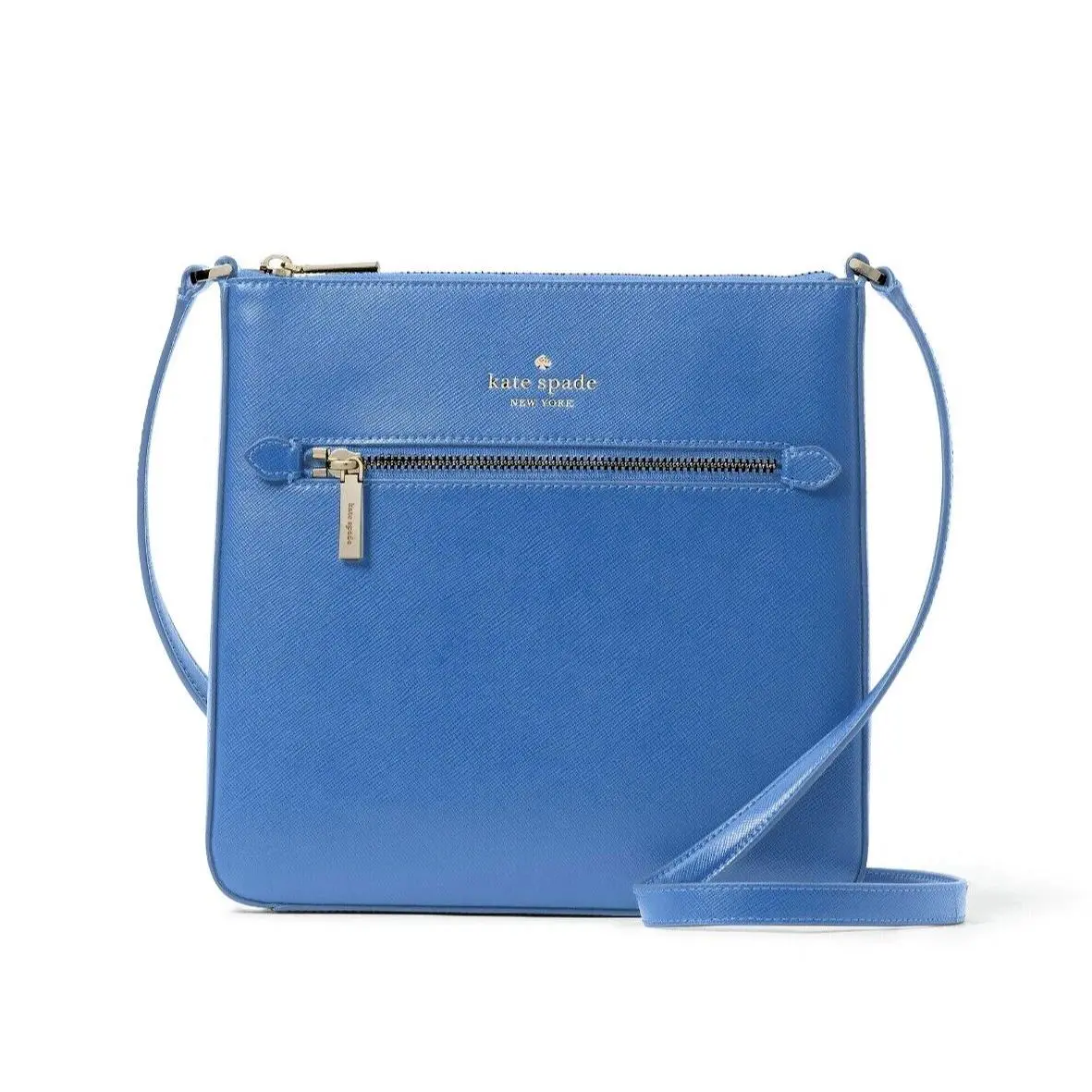 New Kate Spade Sadie Large Crossbody Saffiano Leather Fresh Blue