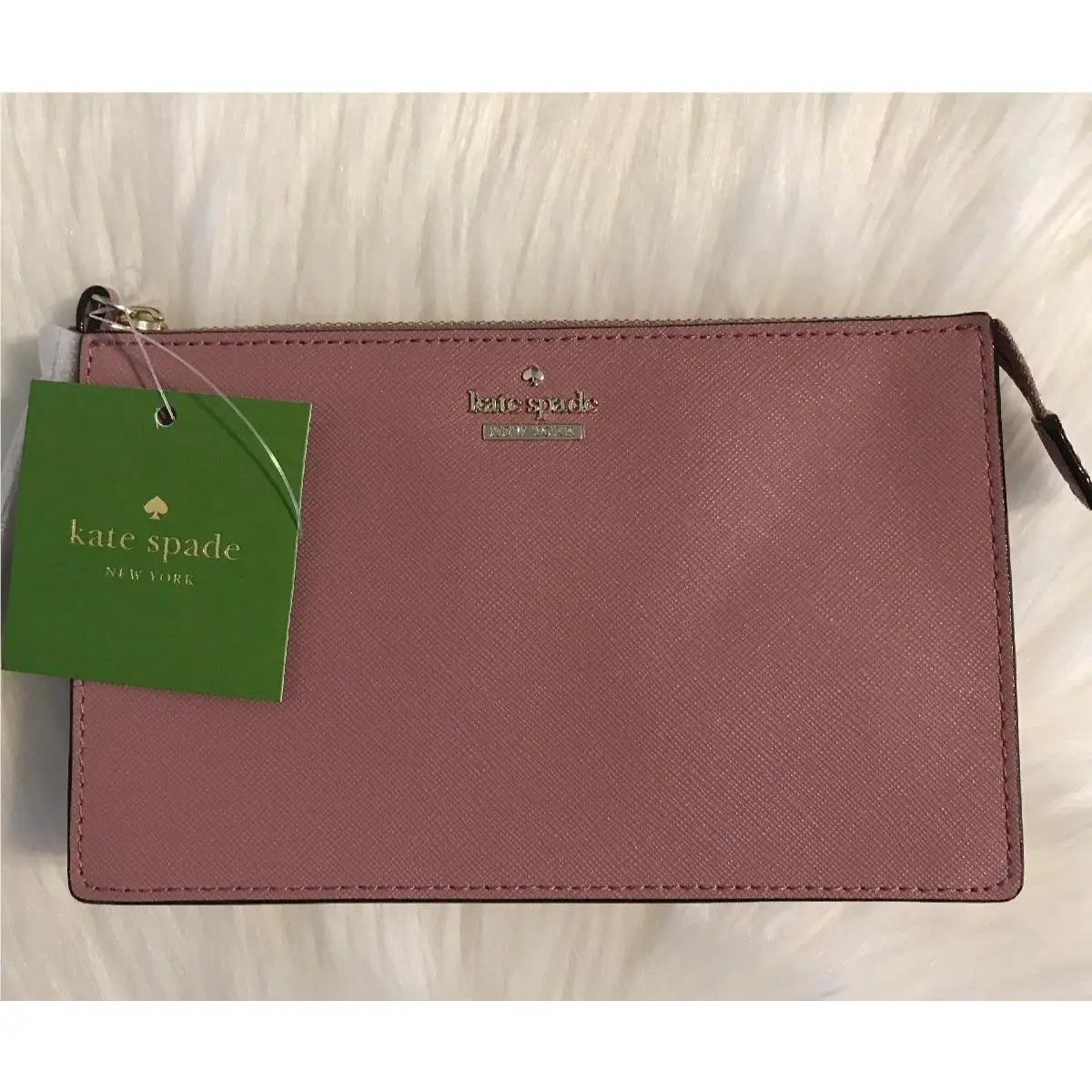 Kate Spade Cameron Street Leila Wrislet Clutch Dusty Peony Pink