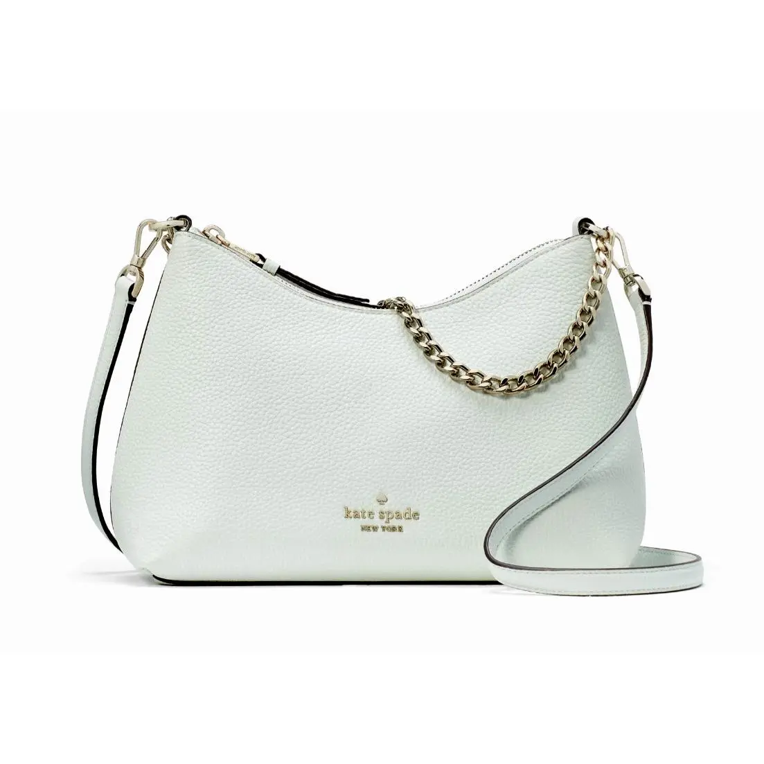New Kate Spade Zippy Pebbled Leather Convertible Crossbody Lime Sherbert