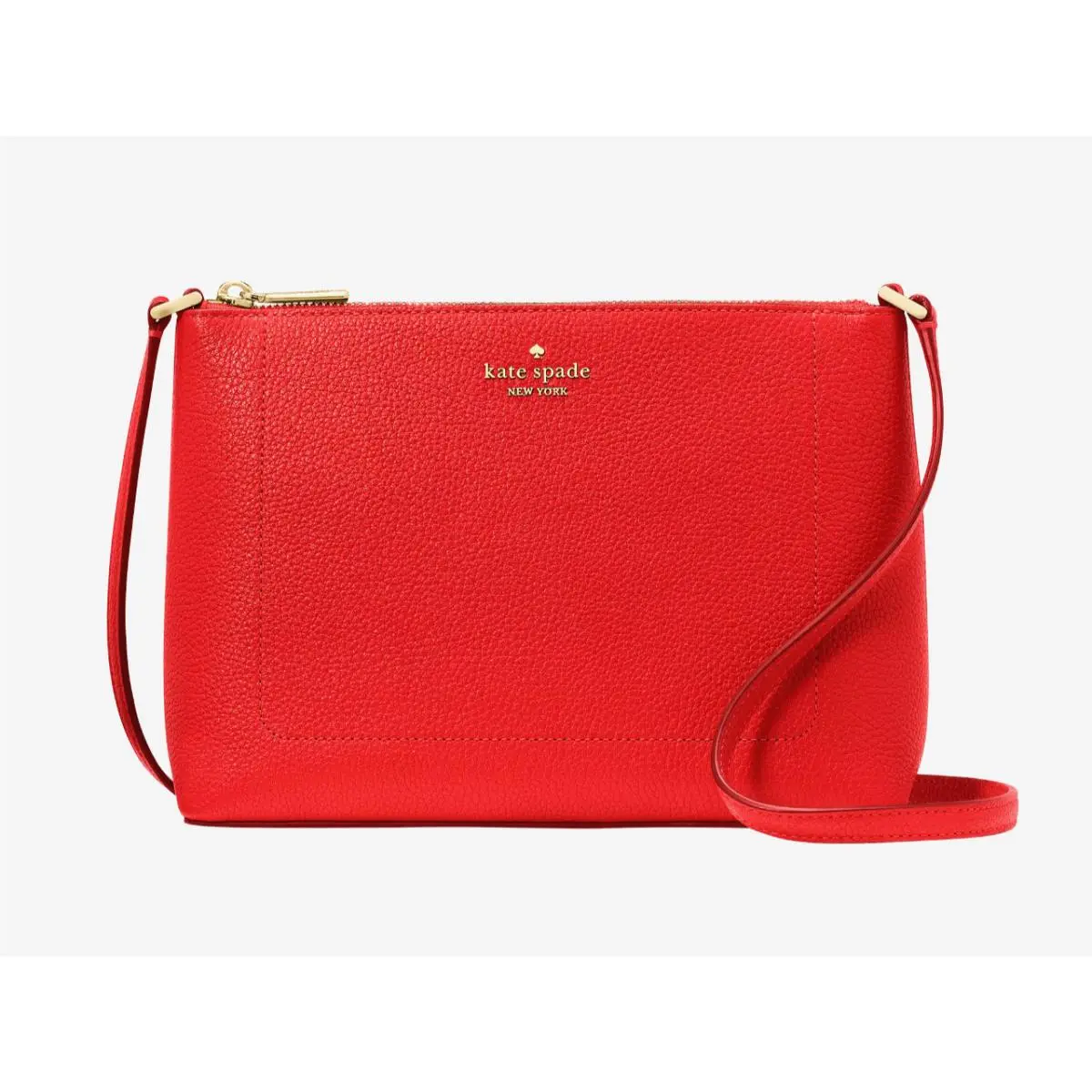 New  Leila Crossbody Pebble Leather Tomato Slice by Kate Spade