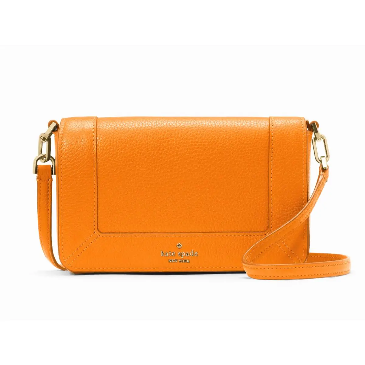 New Kate Spade Lena Mini Flap Crossbody Pebble Leather Zinnia