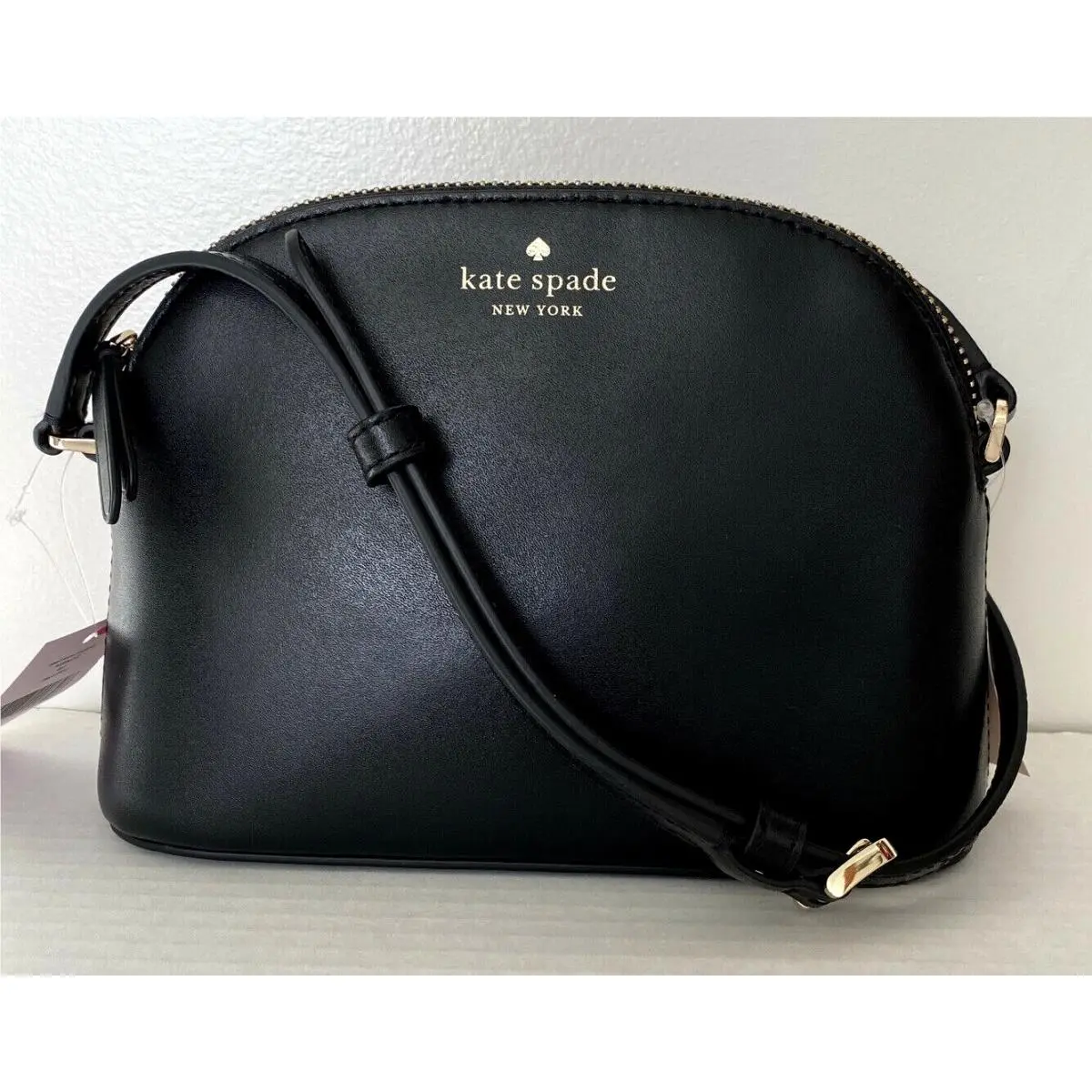 New Kate Spade Kali Small Dome Crossbody Leather Black with Dust Bag