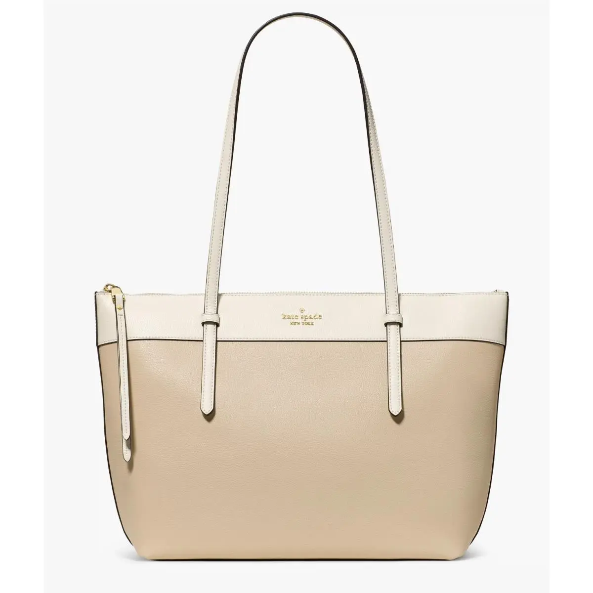 New Kate Spade All Day Large Tote Delicate Pebble Leather Milk Glass Multi