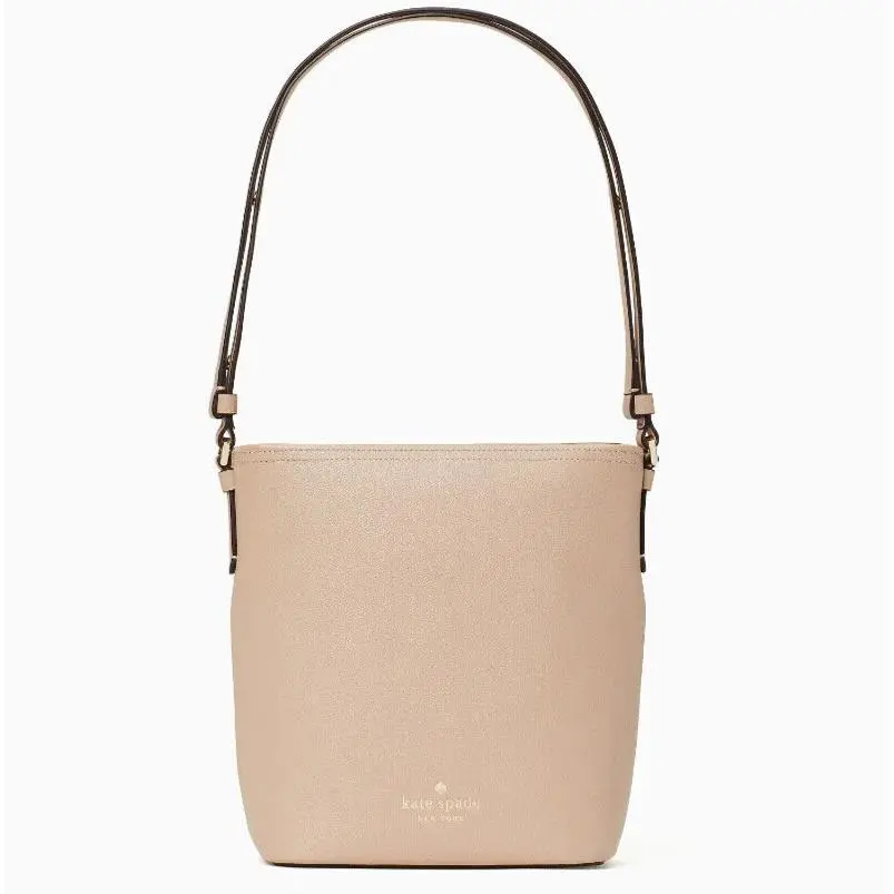 New Kate Spade Max Duffel Crossbody Pebble Leather Warm Beige with Dust Bag