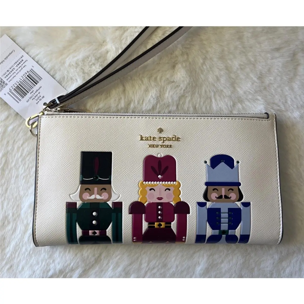 Kate Spade Oh What Fun Nutcracker Double Zip Wristlet Holiday Christmas Gift