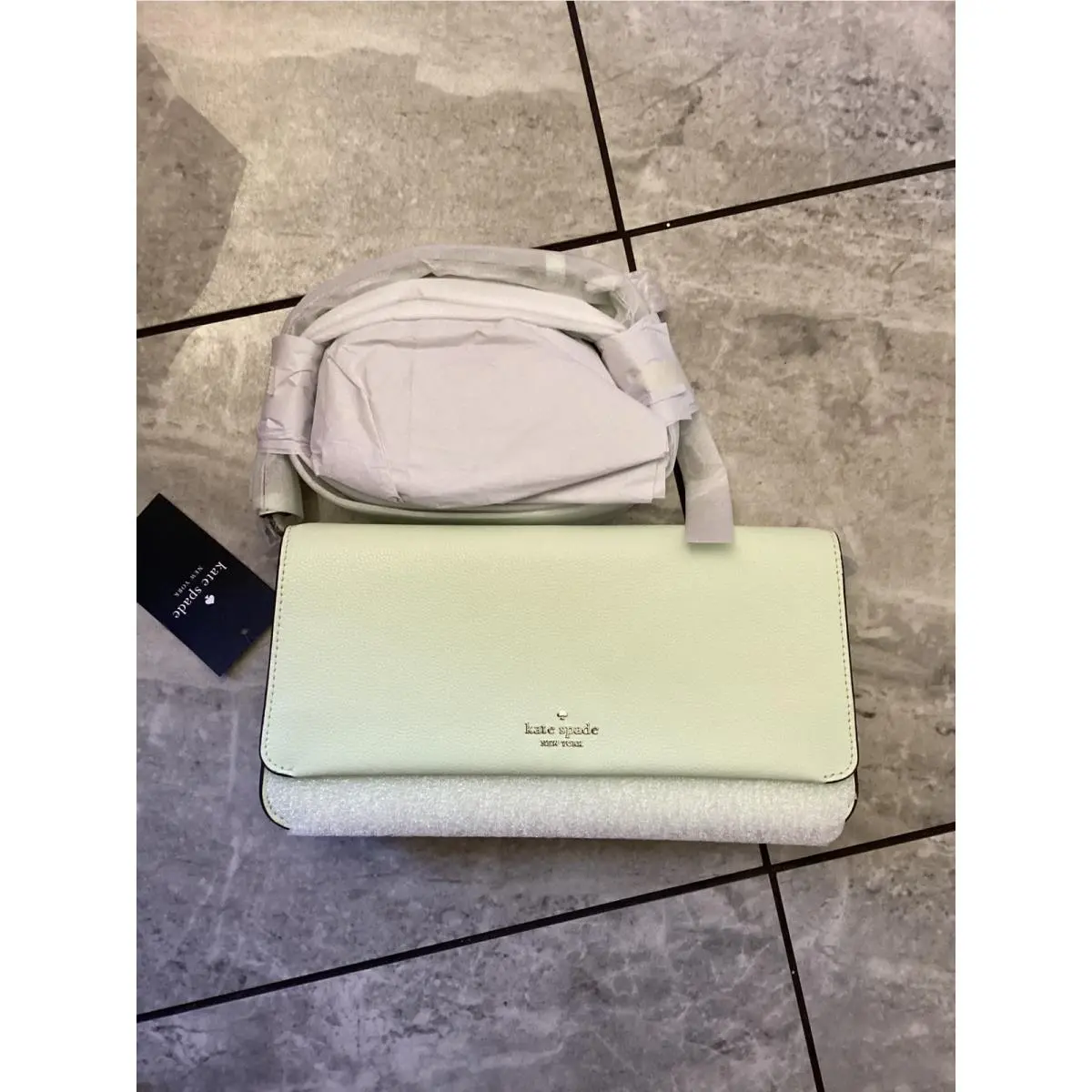 Kate Spade Ivy Lime Frost Pebble Leather Small Flap Crossbody Bag K0455 New