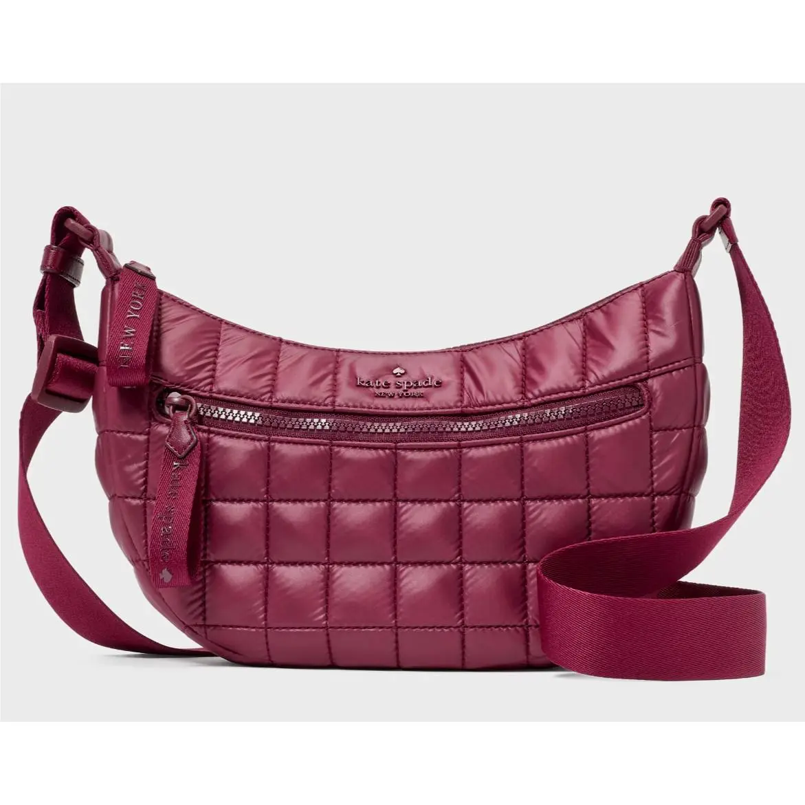 New Kate Spade Camden Quilted Large Sling Bag Blackberry Preserves