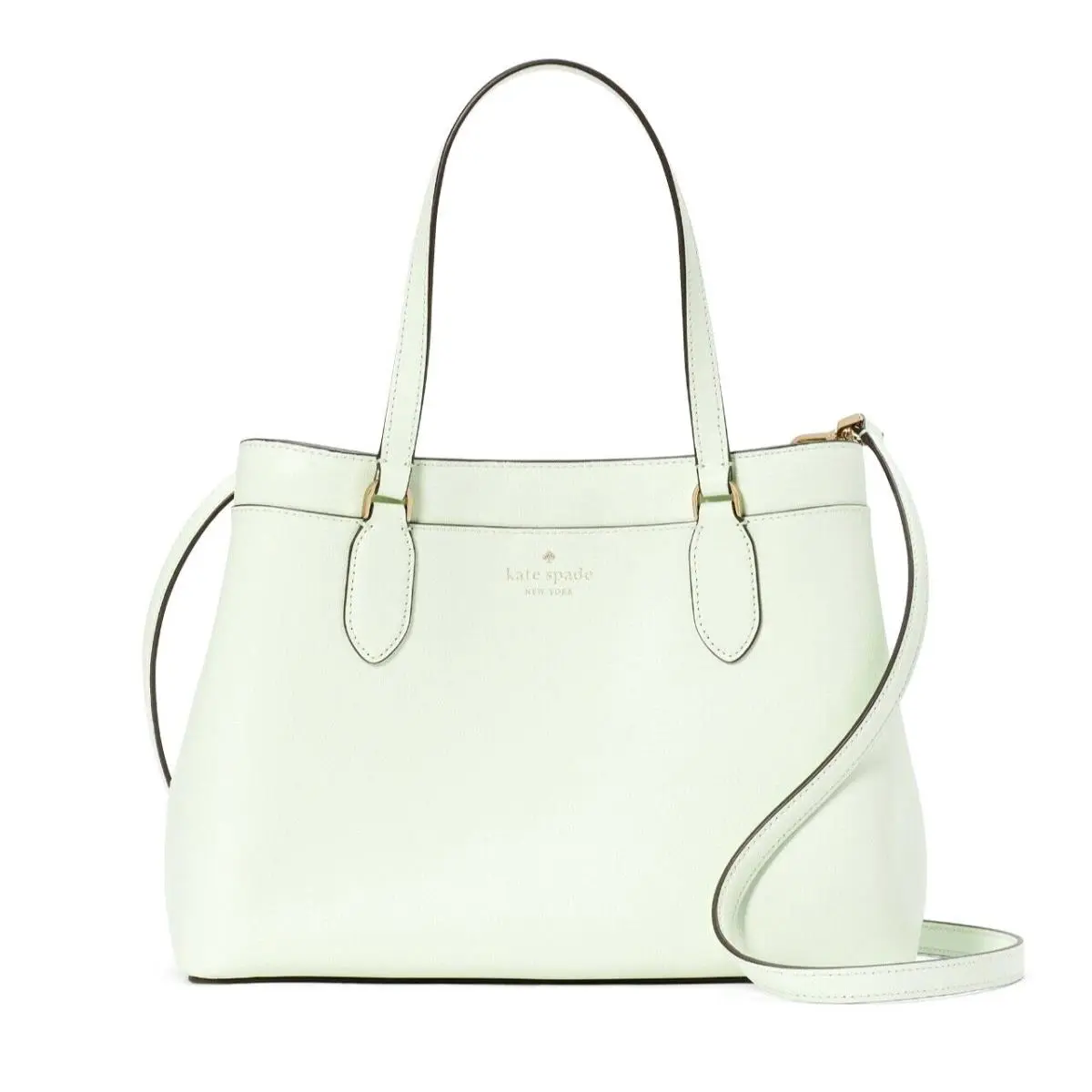 New Kate Spade Sienna Satchel Grain Leather Lime Frosting with Dust Bag