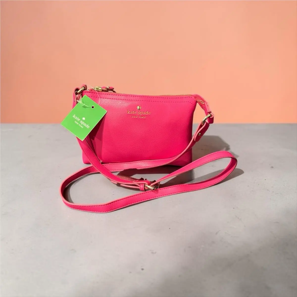 Kate Spade New York Hot Pink Leather Mini Bailey Crossbody New