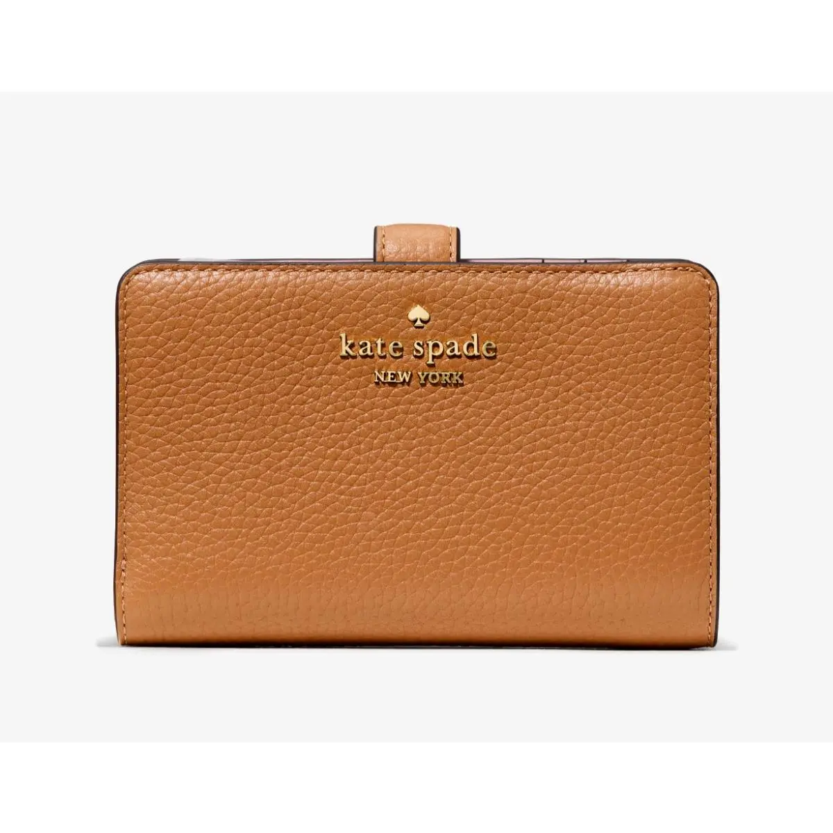 New Kate Spade Medium Compact Bifold Wallet Pebble Leather Bungalow