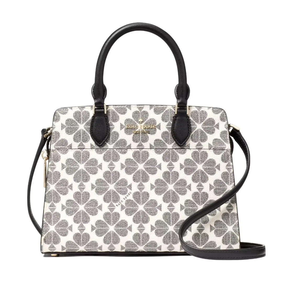 New Kate Spade Signature Spade Flower Small Satchel Black Multi