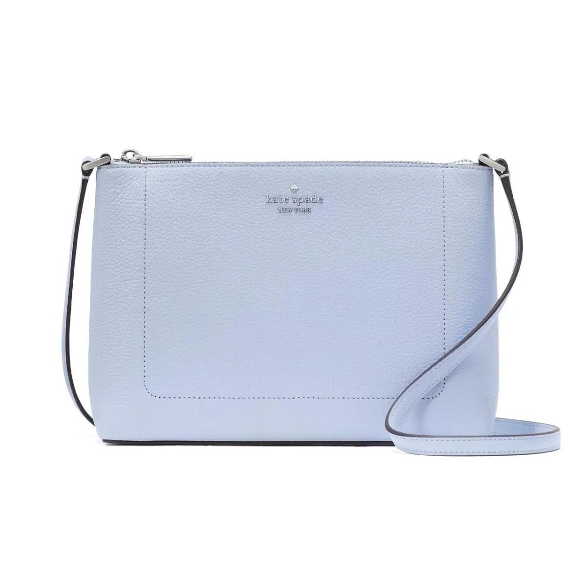 New Kate Spade Leila Crossbody Pebble Leather Serenity with Dust Bag