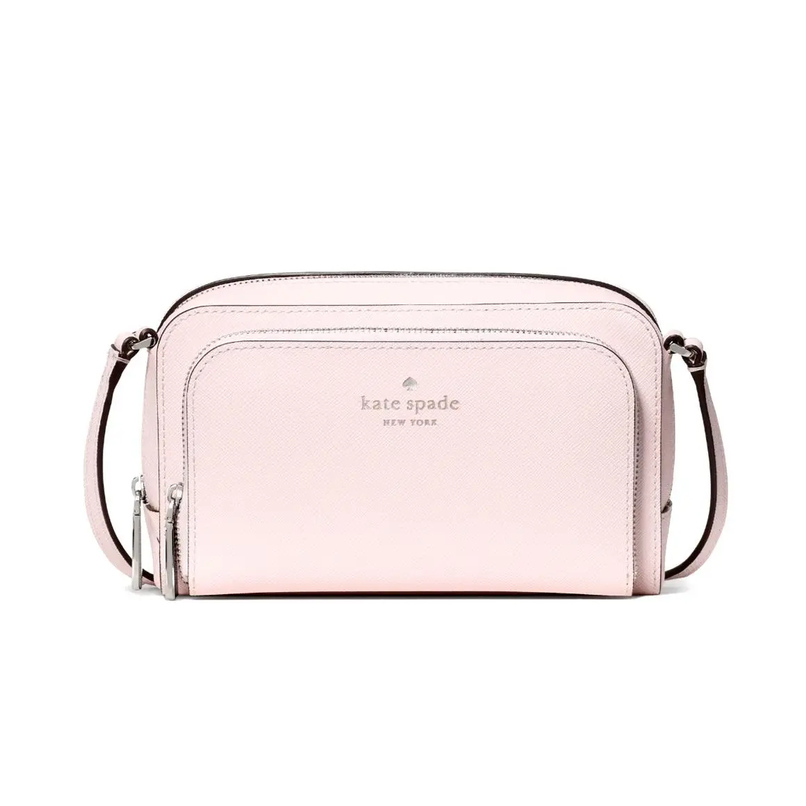 New Kate Spade Staci Mini Crossbody Bag Saffiano Shimmer Pink