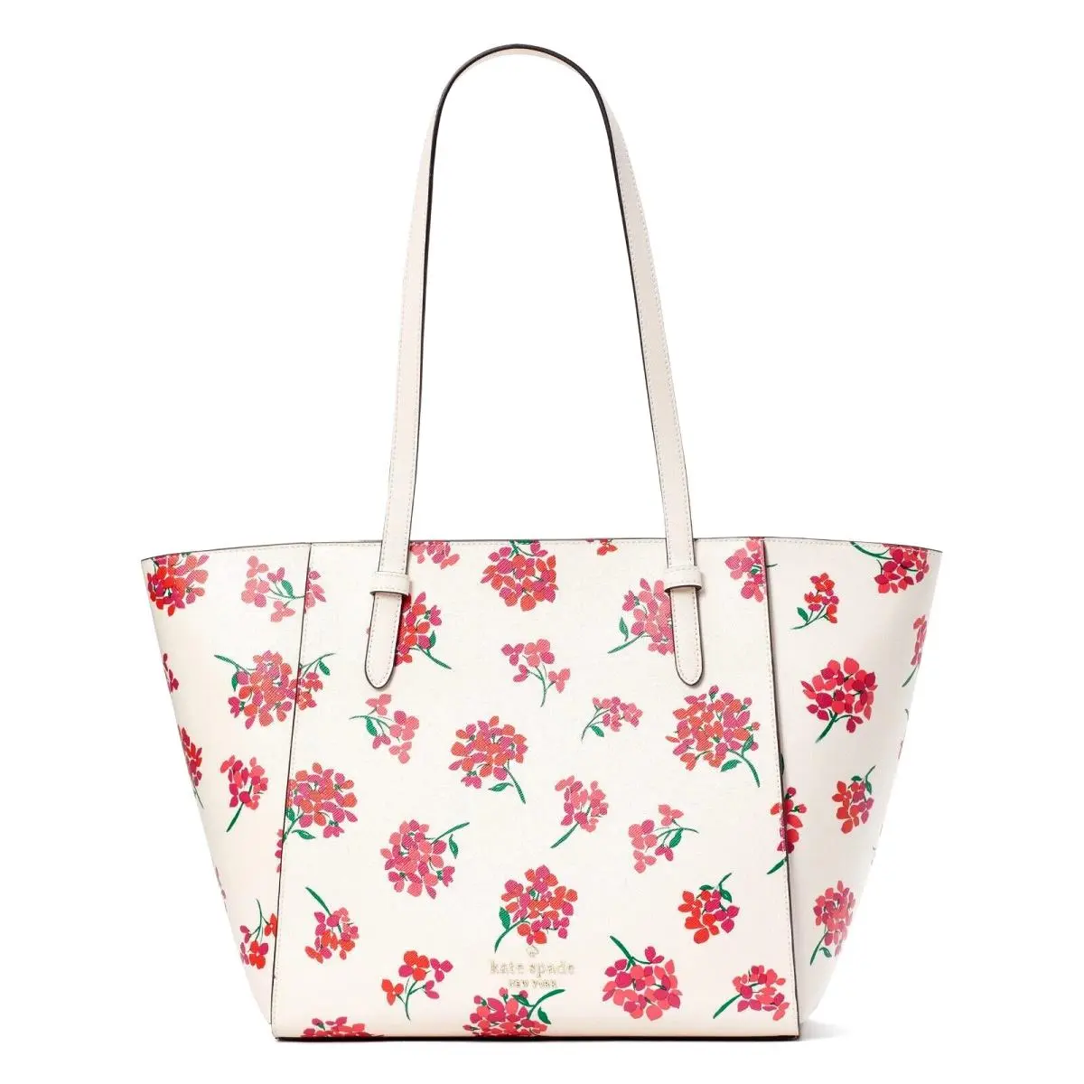 New  Becca Floral Tote Fresh Peach Multi by Kate Spade