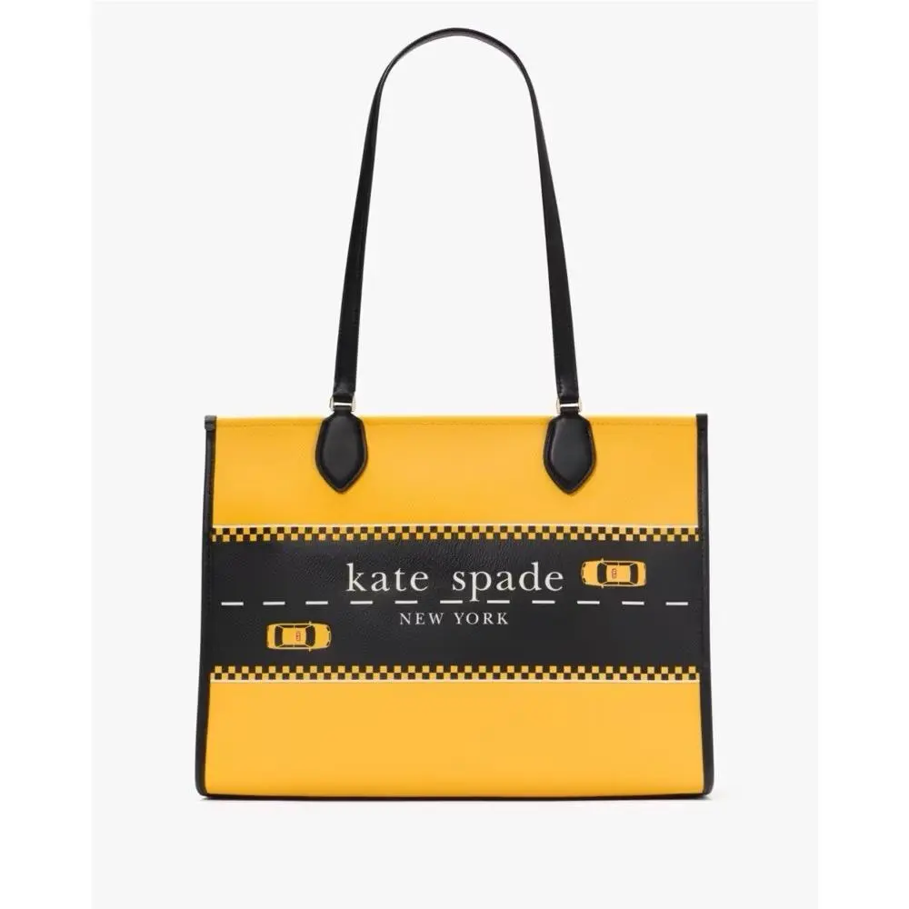 Kate Spade New York Manhattan Large Market Tote Women’s Yellow Black Logo