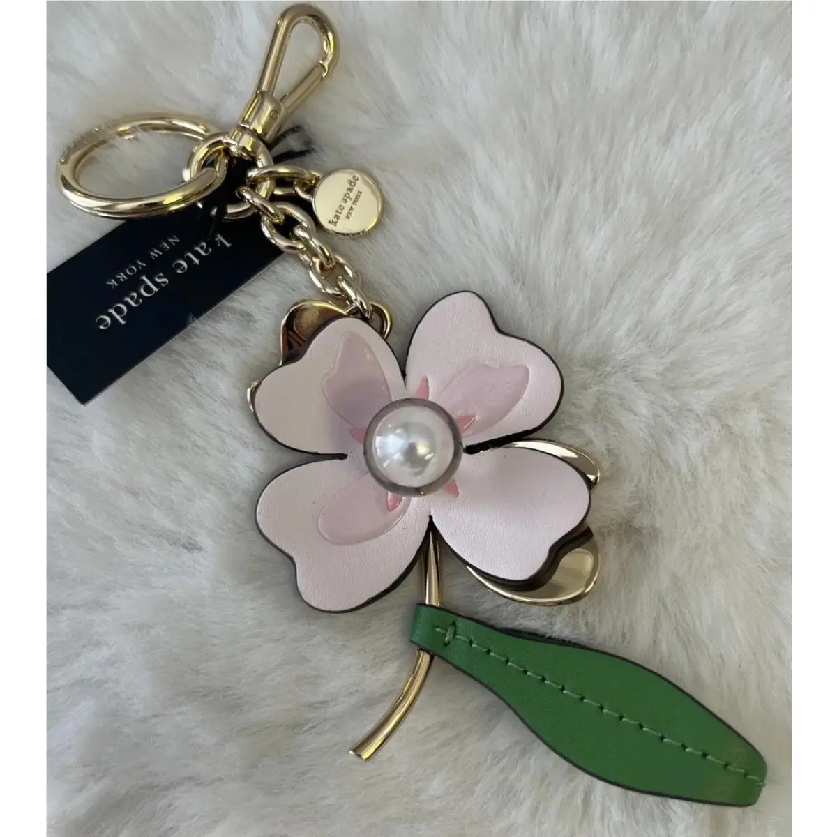 Kate Spade Fresh Picks Flower Embellishment Keychain Key Fob