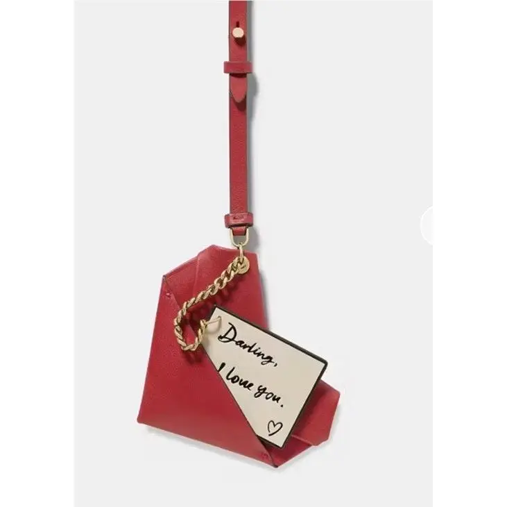Kate Spade Yours Truly Origami Heart Bag Charm Key Fob Keychain Valentine