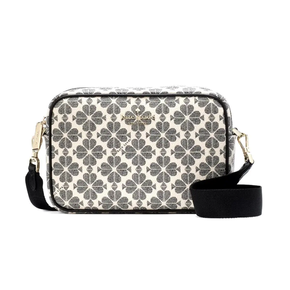 New Kate Spade Signature Spade Flower Mini Camera Bag Black Multi with Dust Bag