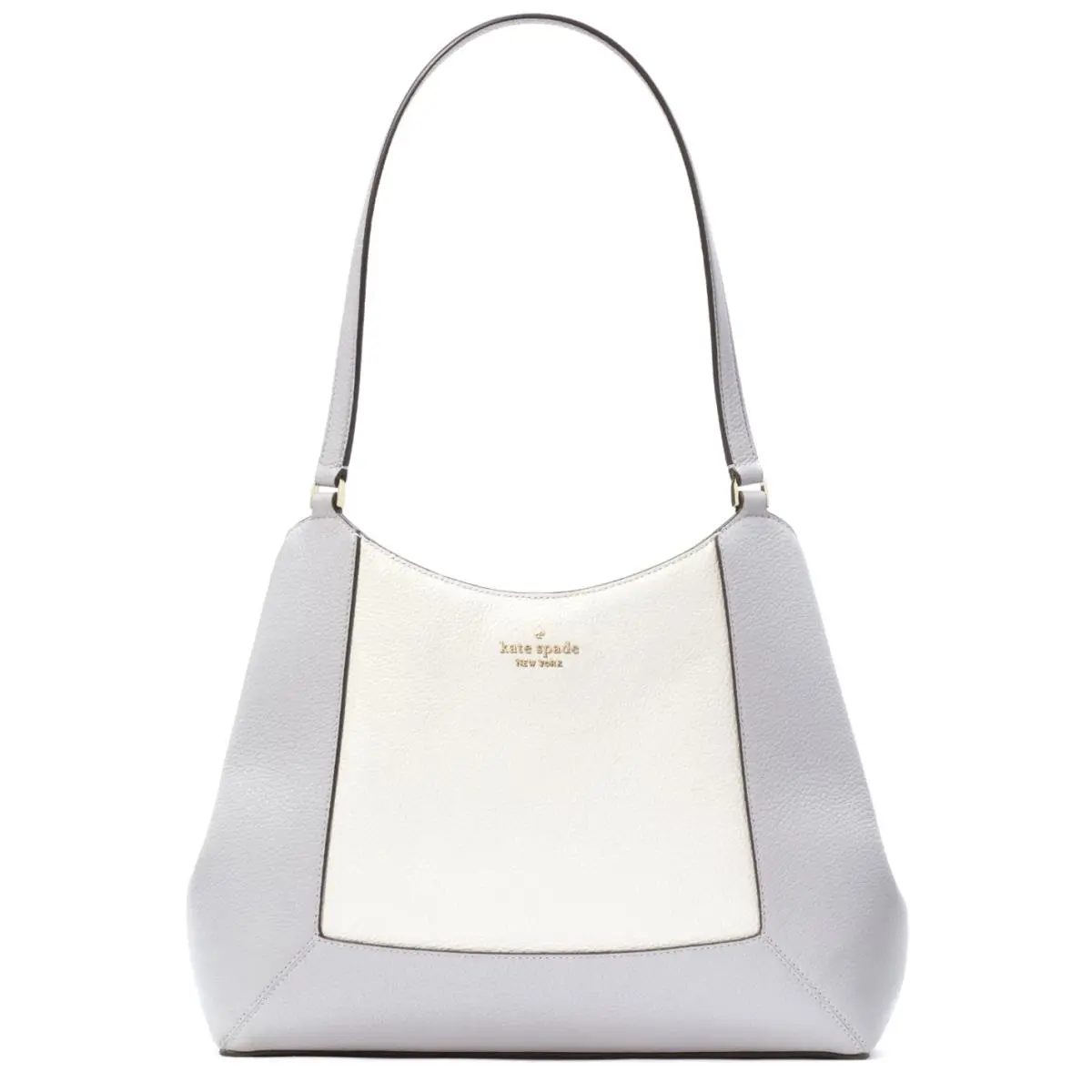 New Kate Spade Lena Large Triple Compartment Shoulder Bag Mountain Gray Dust Bag