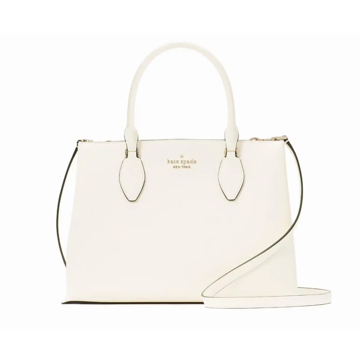 New Kate Spade Rae Medium Satchel Saffiano Meringue with Dust Bag
