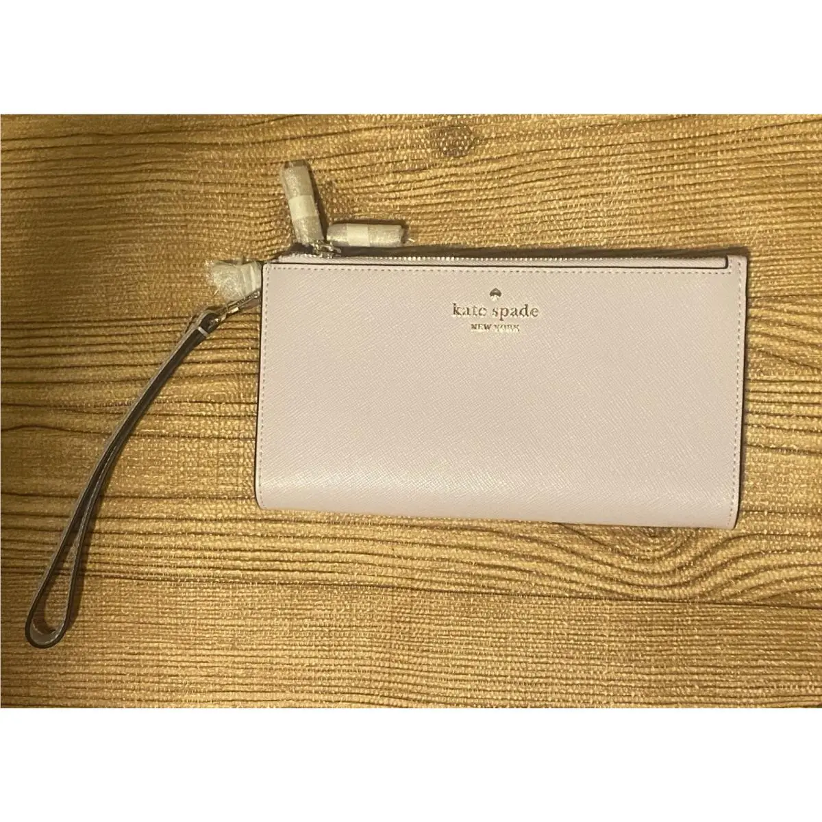 Kate Spade NY Madison Double Zip Leather Wristlet Pastel Lavender KC588