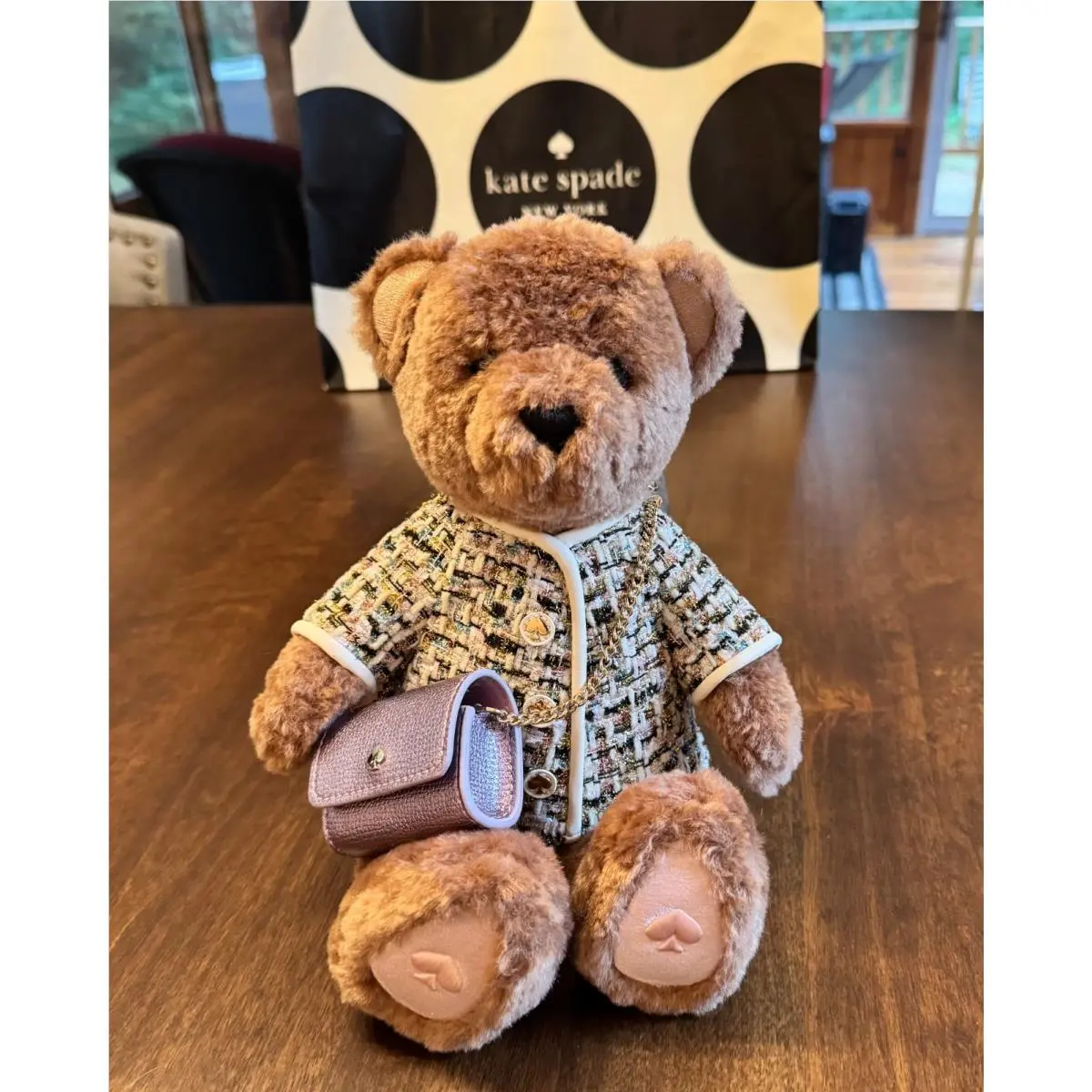 Kate Spade Oh What Fun 3D Teddy Bear Crossbody Purse Holiday Limited Edition