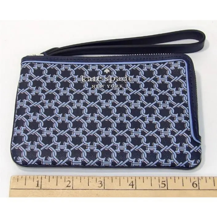 Kate Spade WLRU6292 Spade Link Small L-zip Wristlet Wallet New