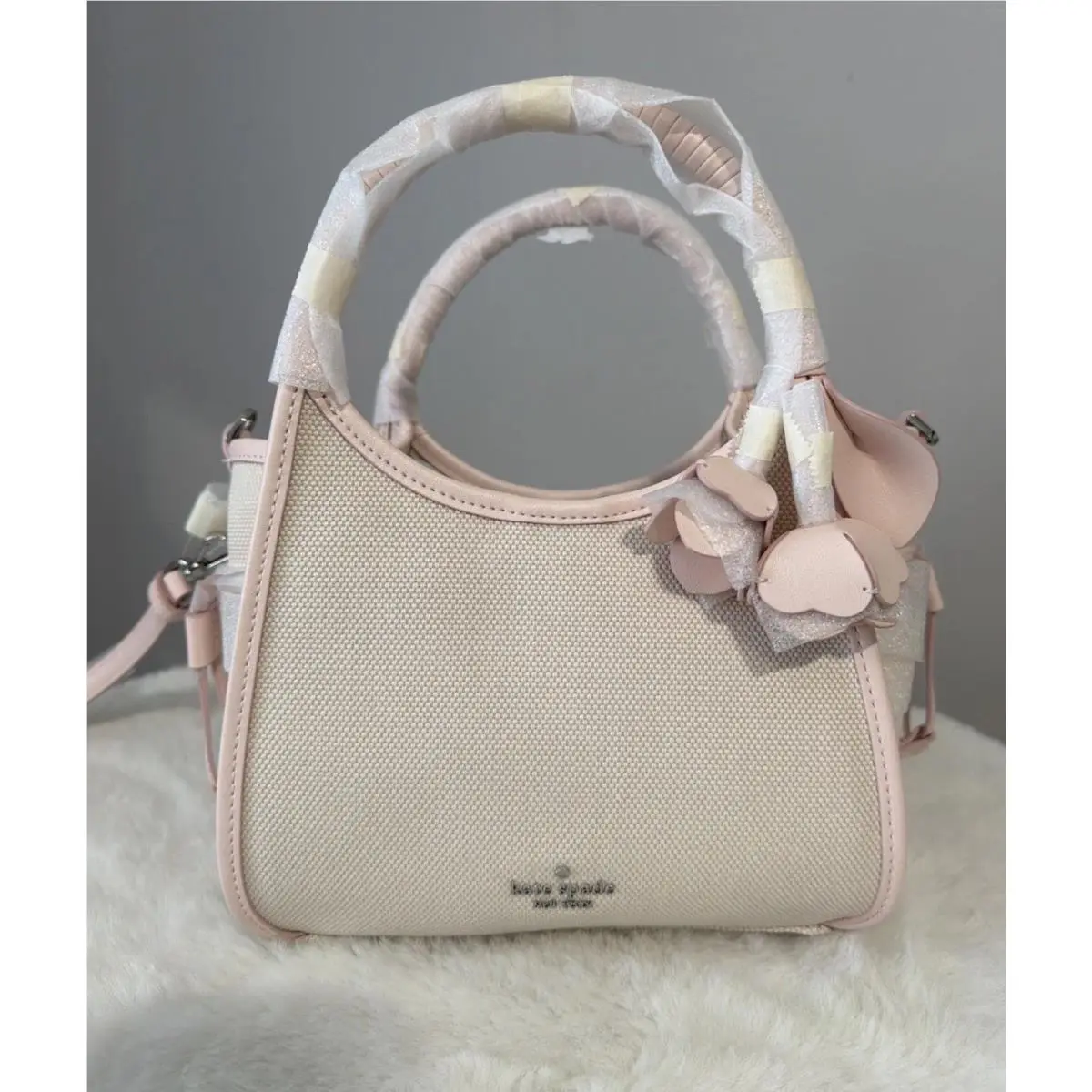 Kate Spade Stash Canvas Floral Small Carryall Bag Pink