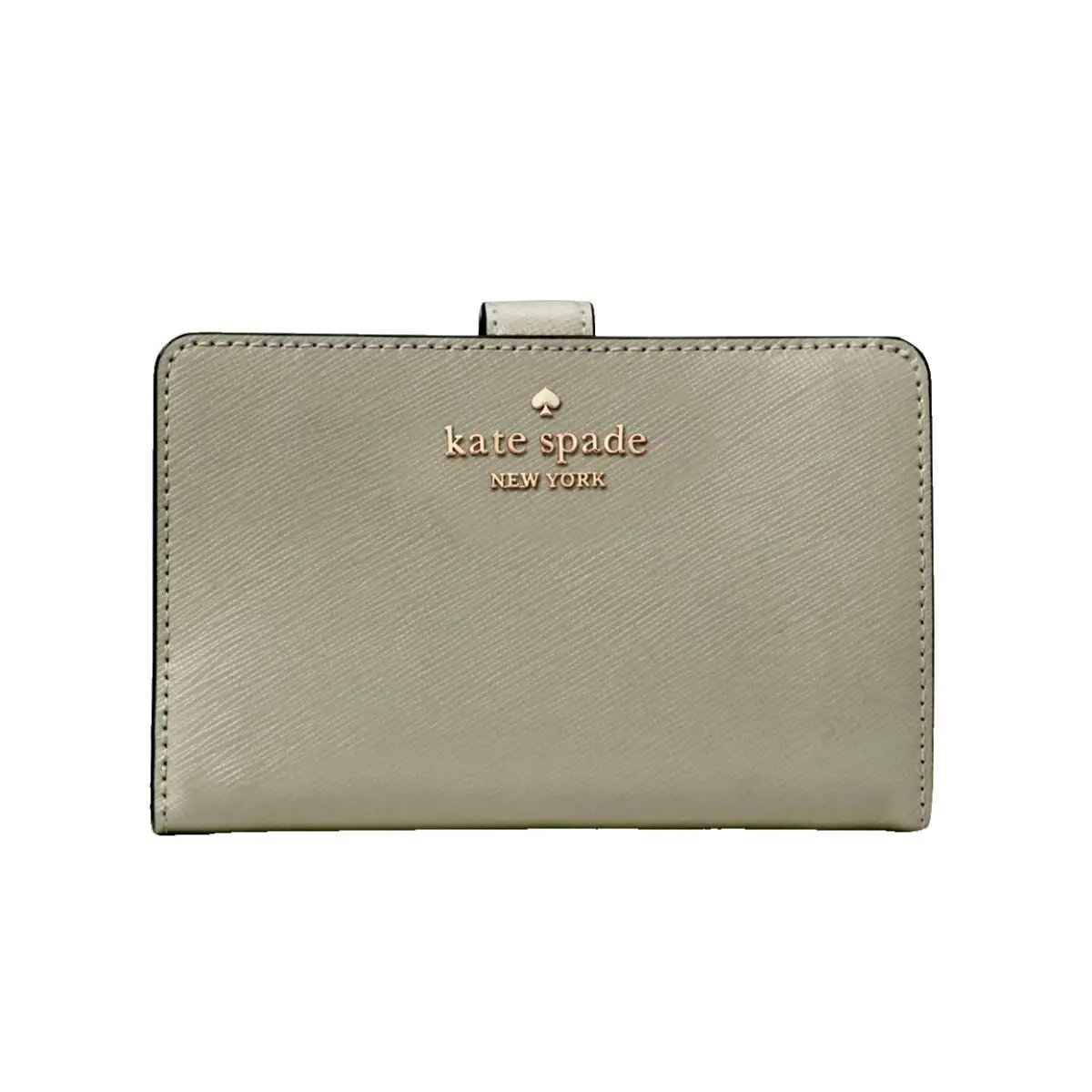 New Kate Spade Madison Medium Compact Bifold Wallet Leather Dusky Pine
